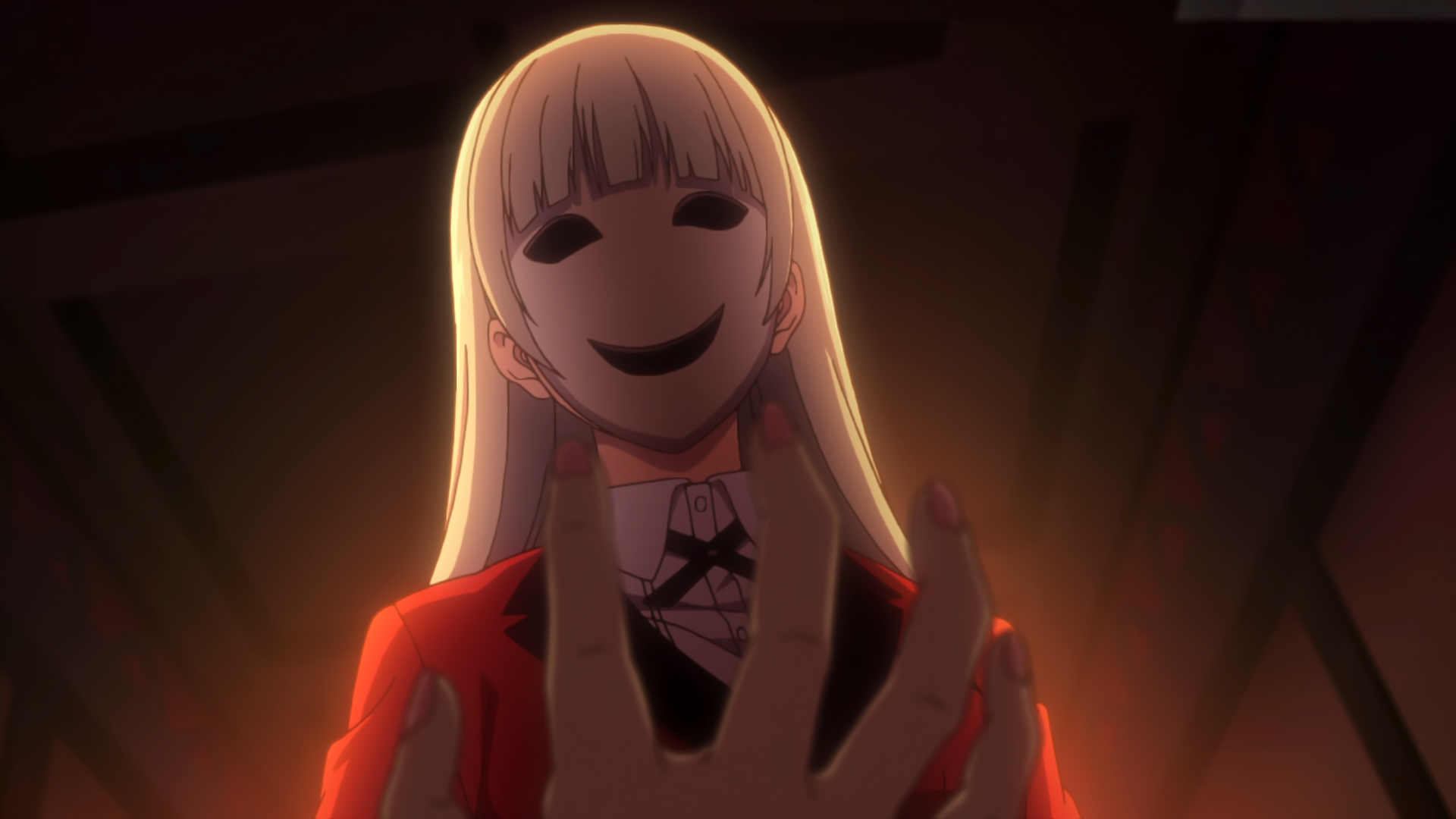 Ririka Momobami from Kakegurui wearing a mask HD Wallpaper