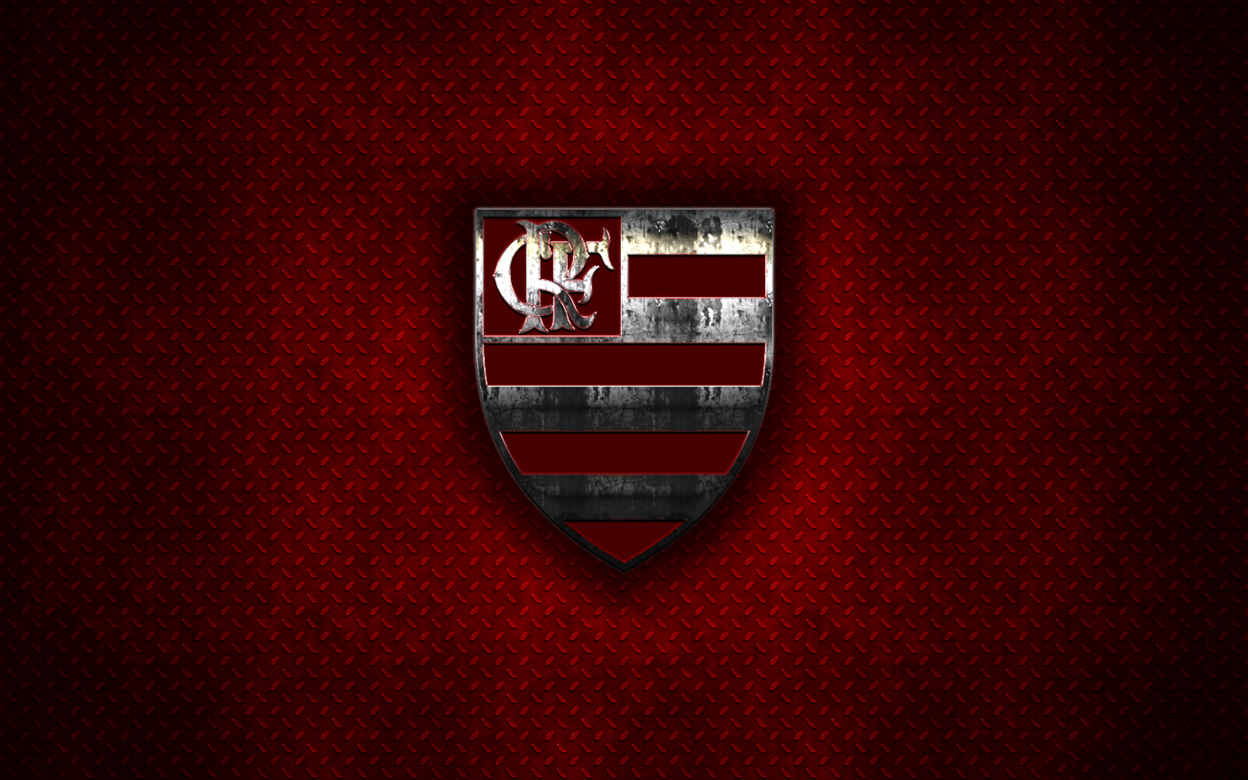 Clube de Regatas do Flamengo logo on red background HD Wallpaper