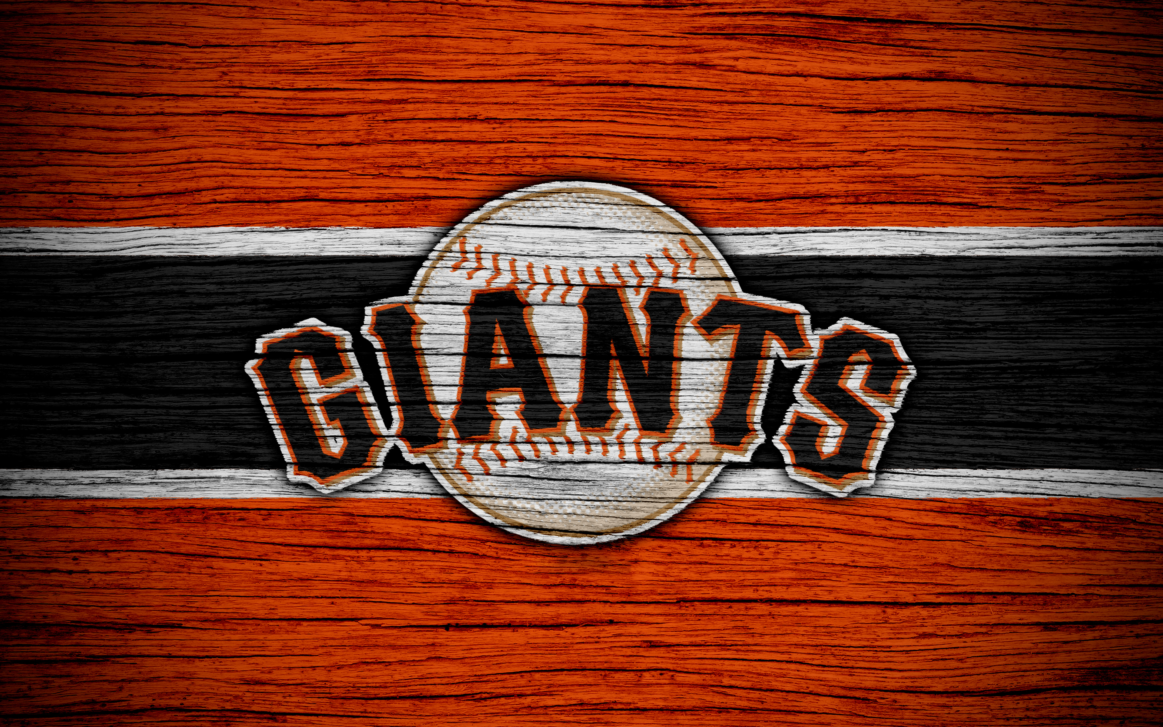 San Francisco Giants Baseball Logo on Wood Texture HD Wallpaper