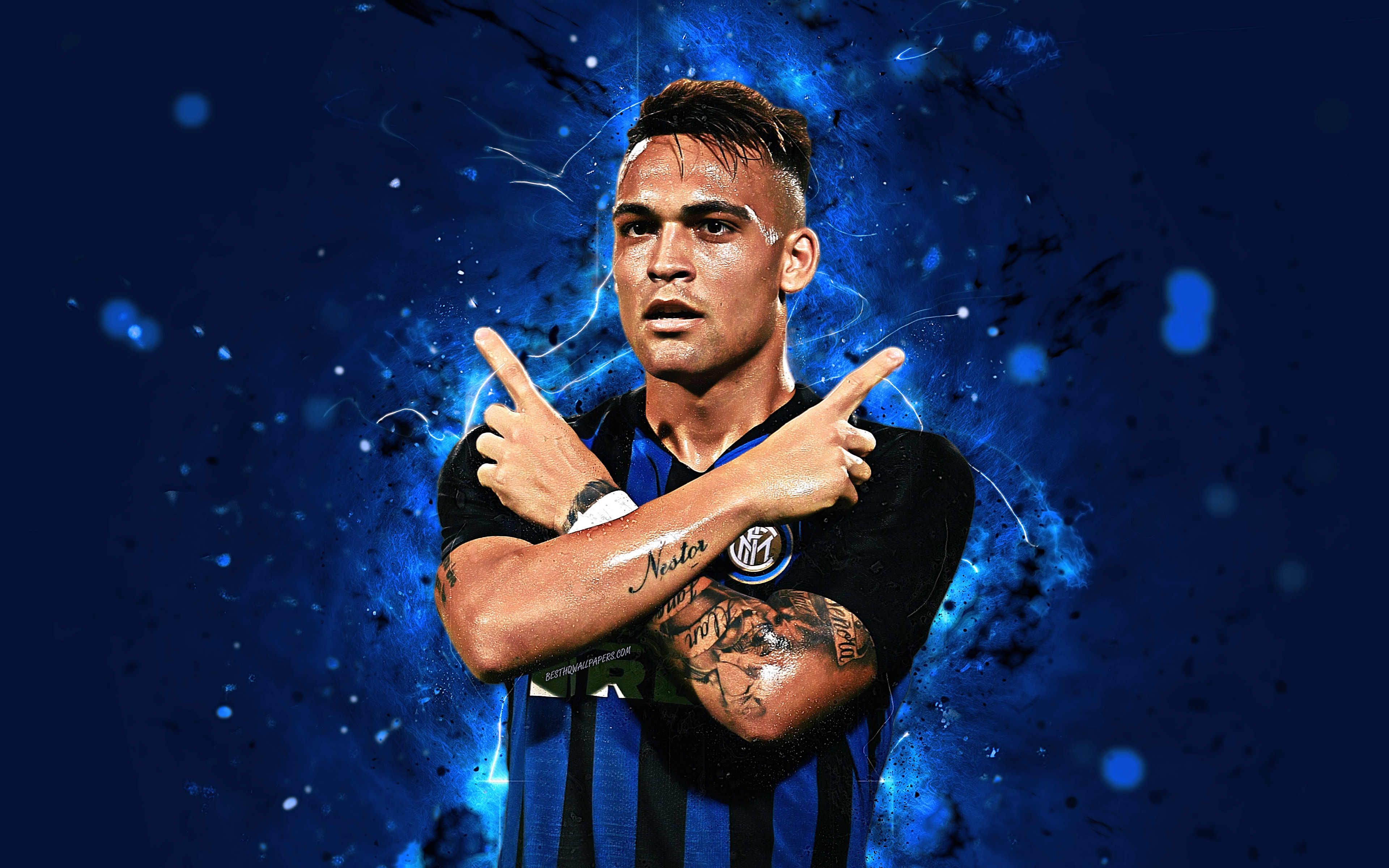 Lautaro Martínez from Inter Milan HD Wallpaper