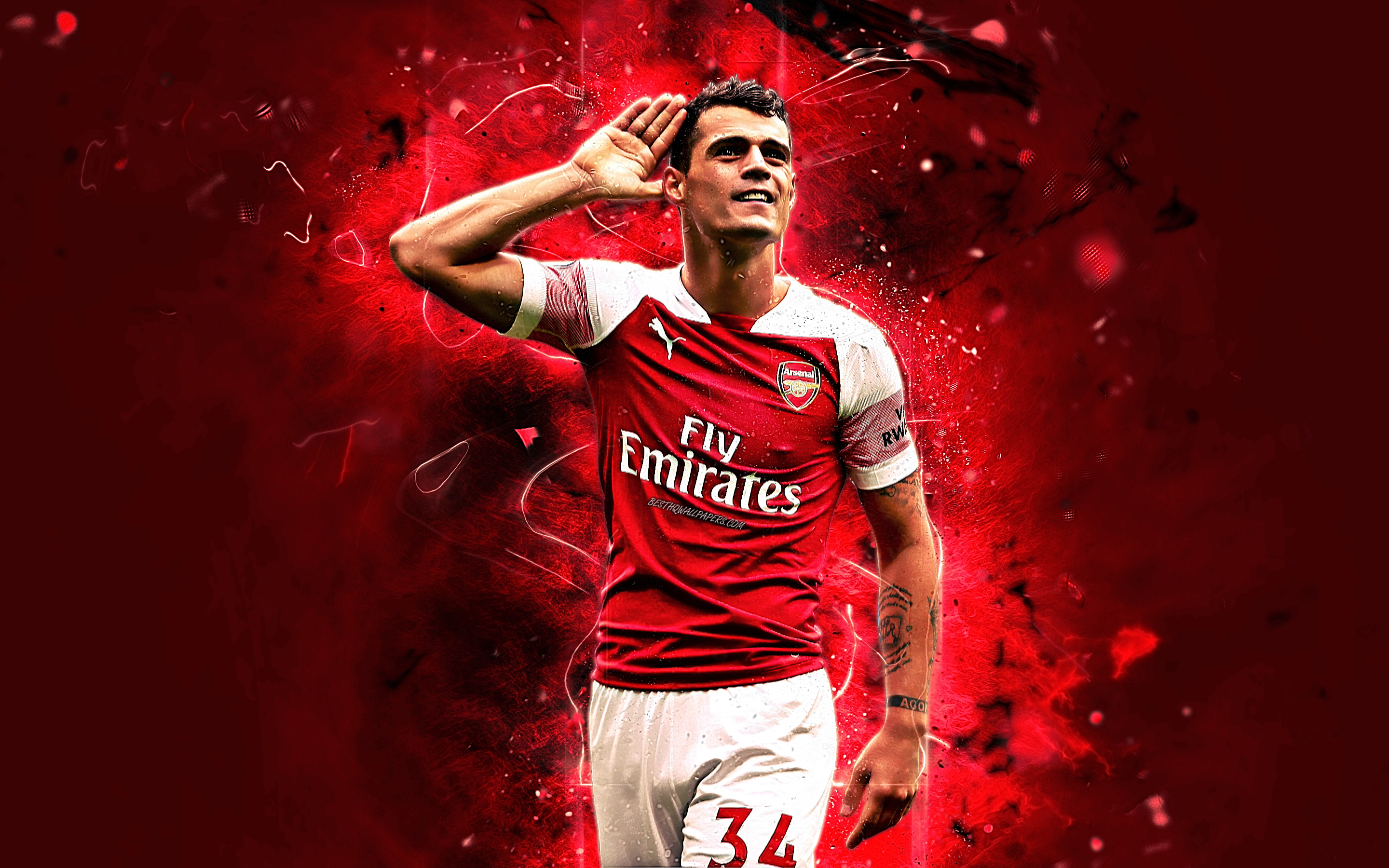 Granit Xhaka from Arsenal F.C. HD Wallpaper