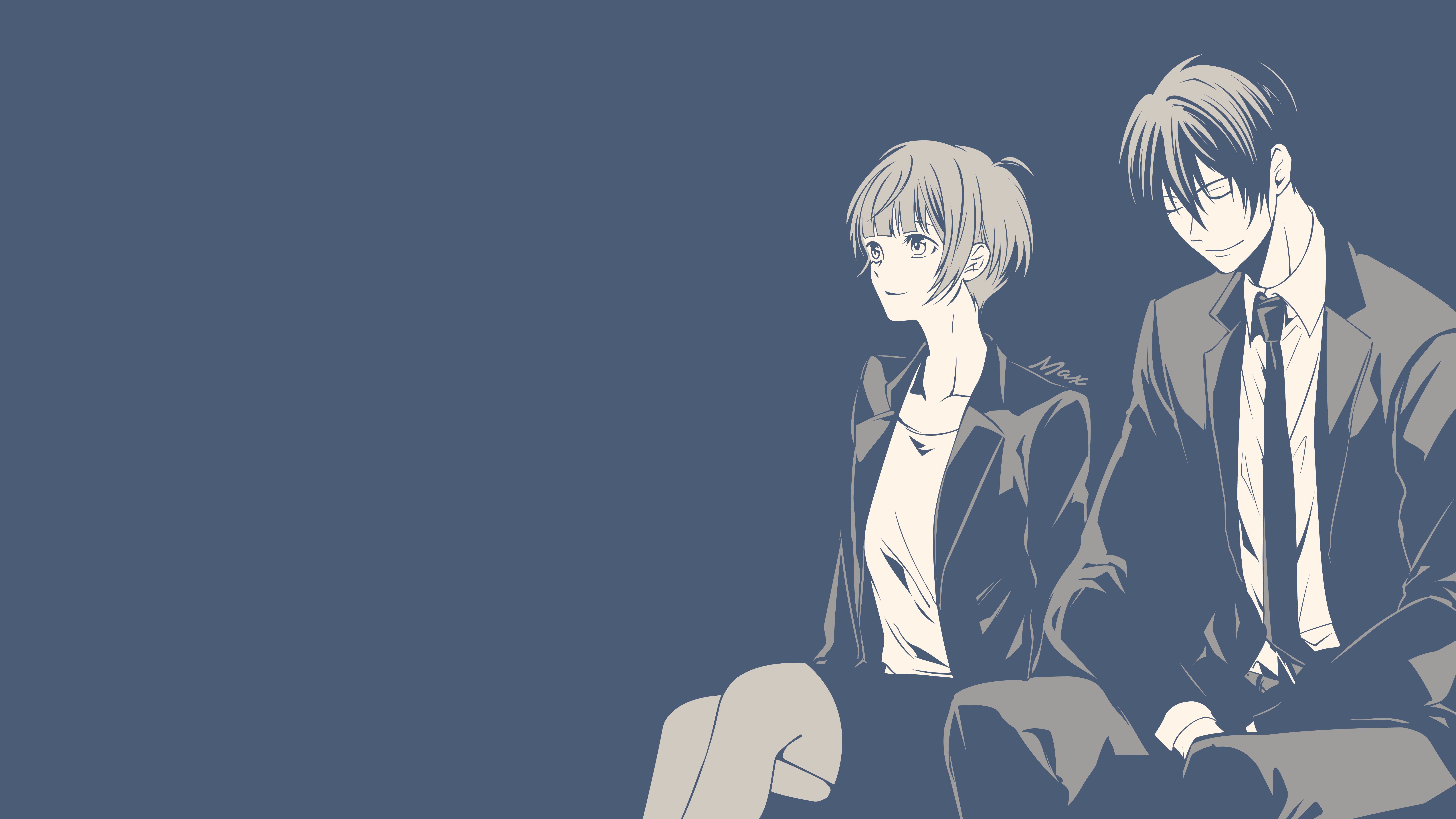 Akane Tsunemori and Nobuchika Ginoza from Psycho-Pass HD Wallpaper
