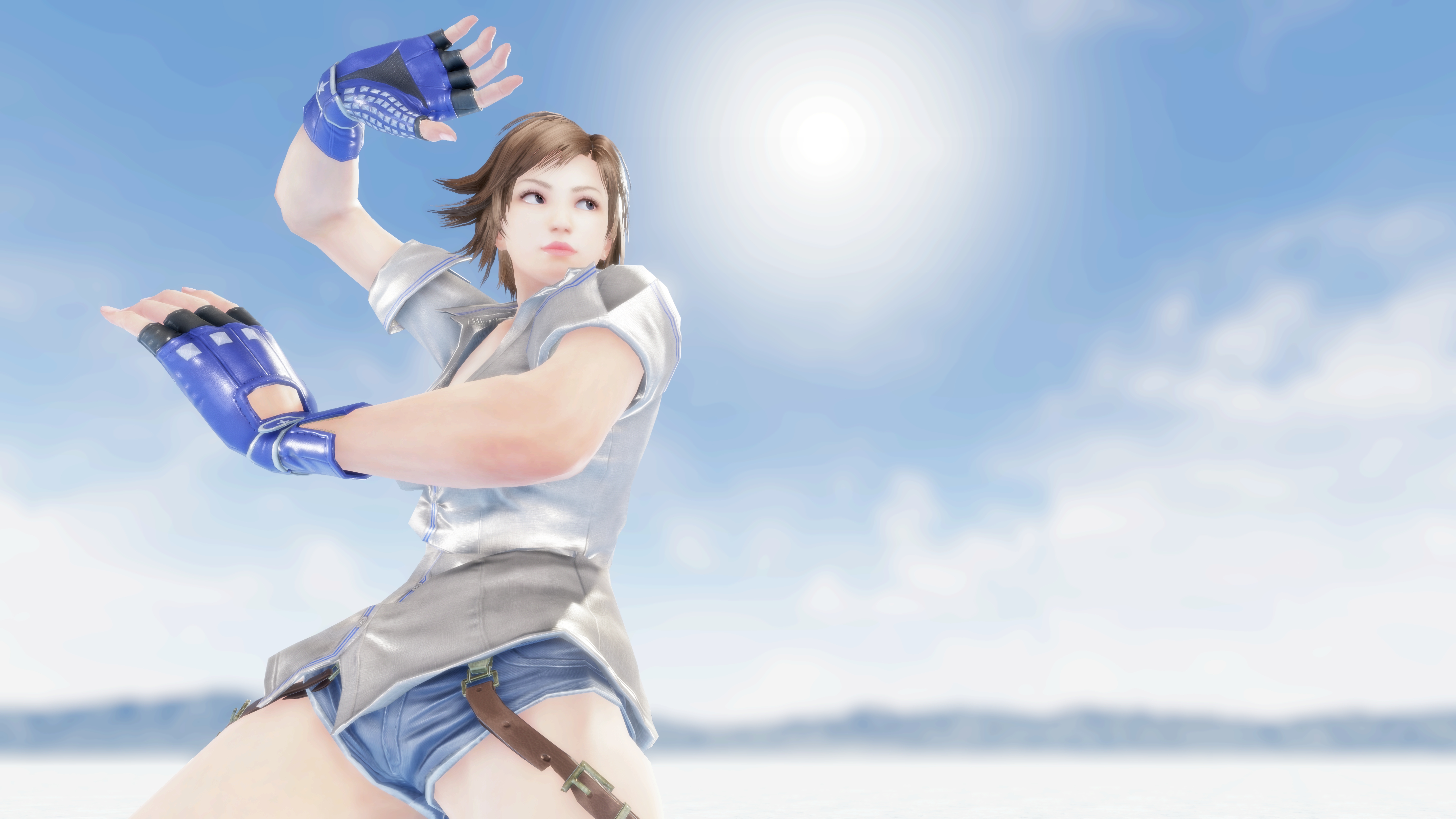 Female fighter from Tekken 7 in a fighting stance HD Wallpaper