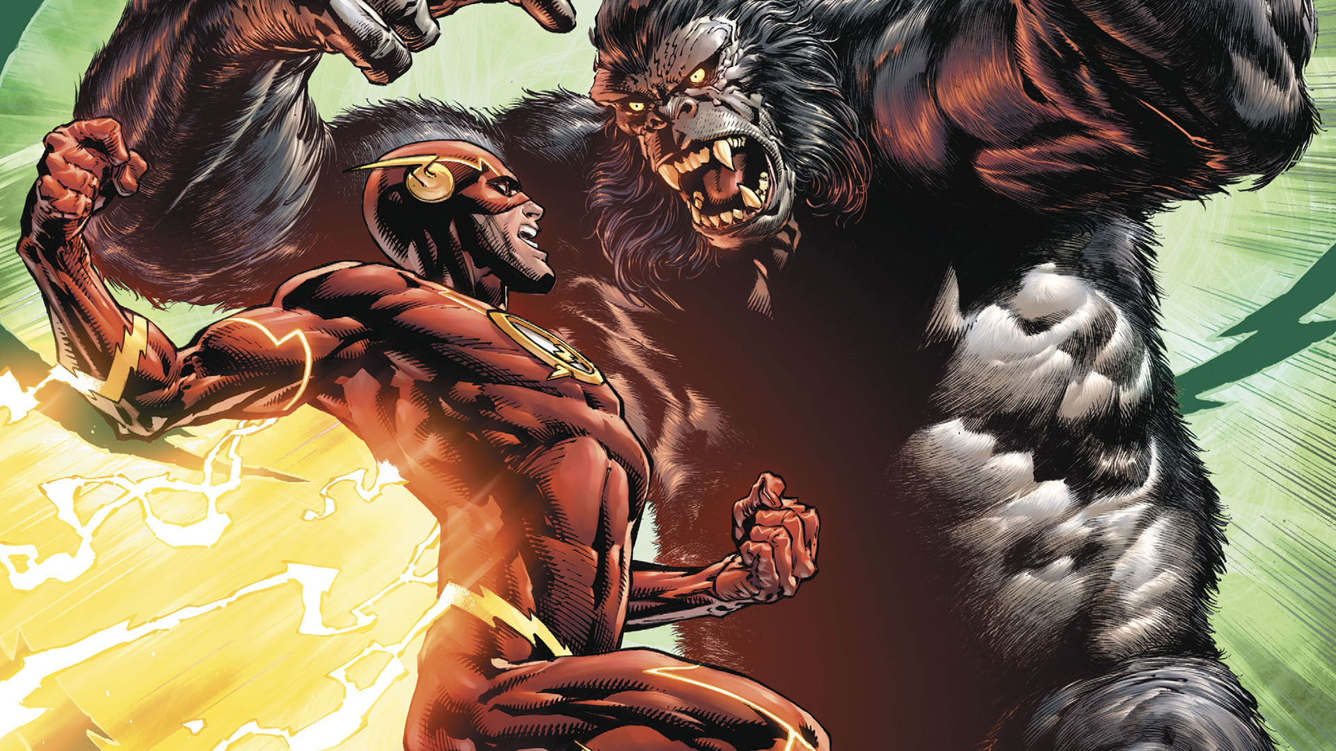 The Flash vs. Gorilla Grodd from DC Comics HD Wallpaper