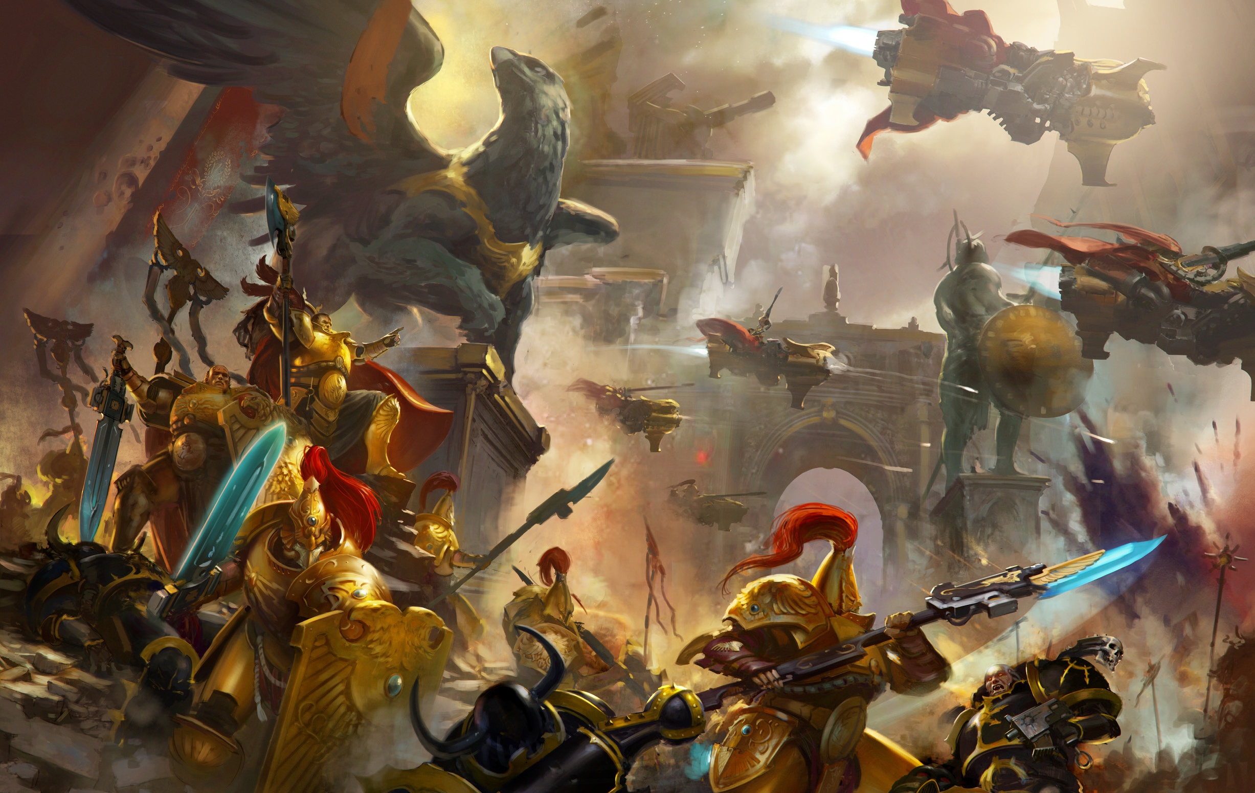 Warhammer 40k Battle Scene HD Wallpaper