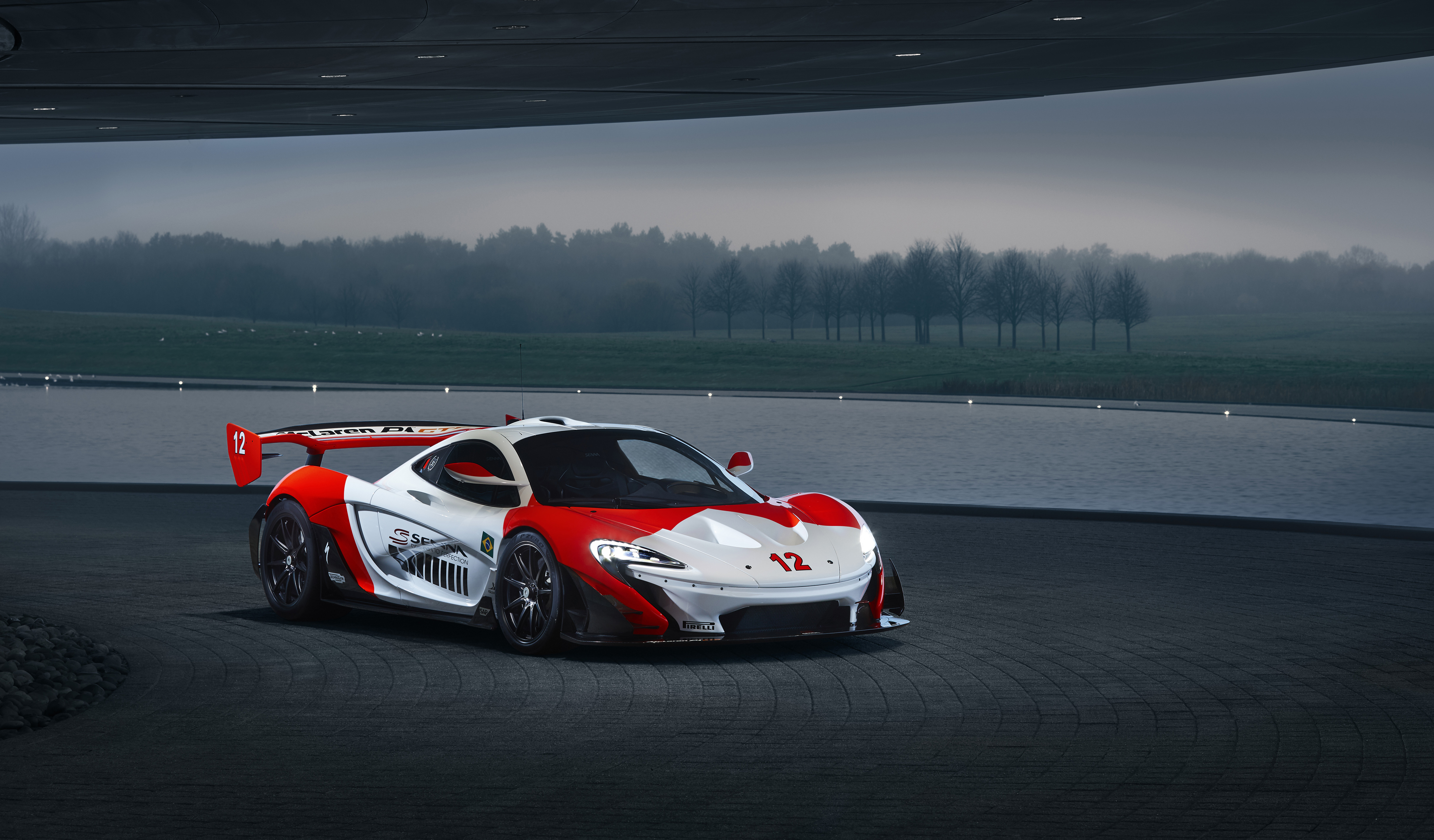 McLaren P1 GTR with number 12 HD Wallpaper