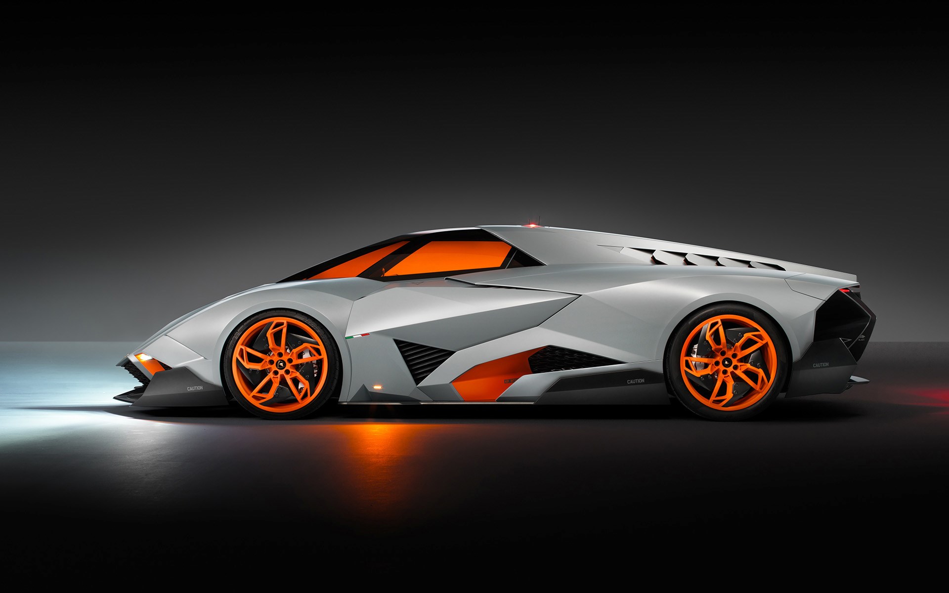 Lamborghini concept car with orange accents HD Wallpaper