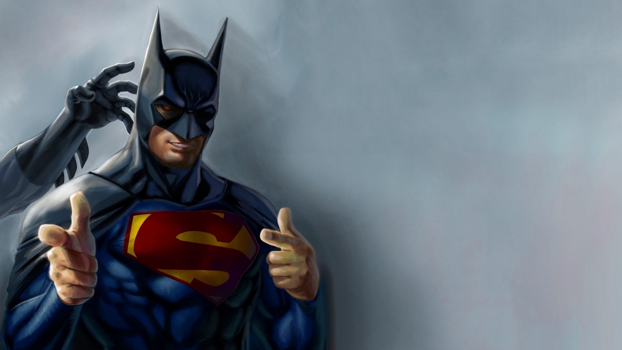 Batman and Superman mashup HD Wallpaper