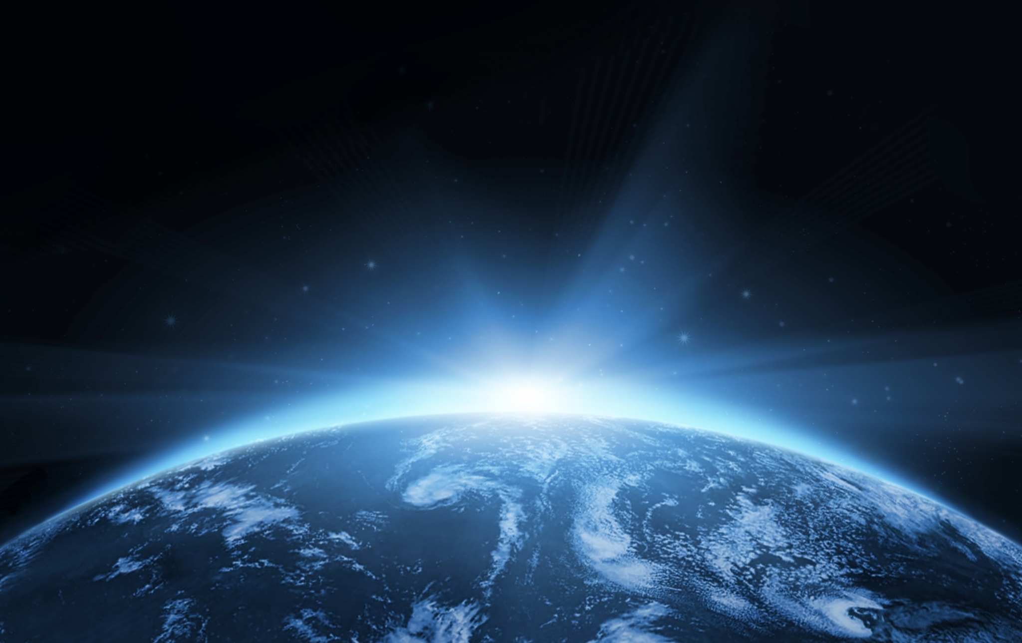 Earth from Space with Sunrise HD Wallpaper
