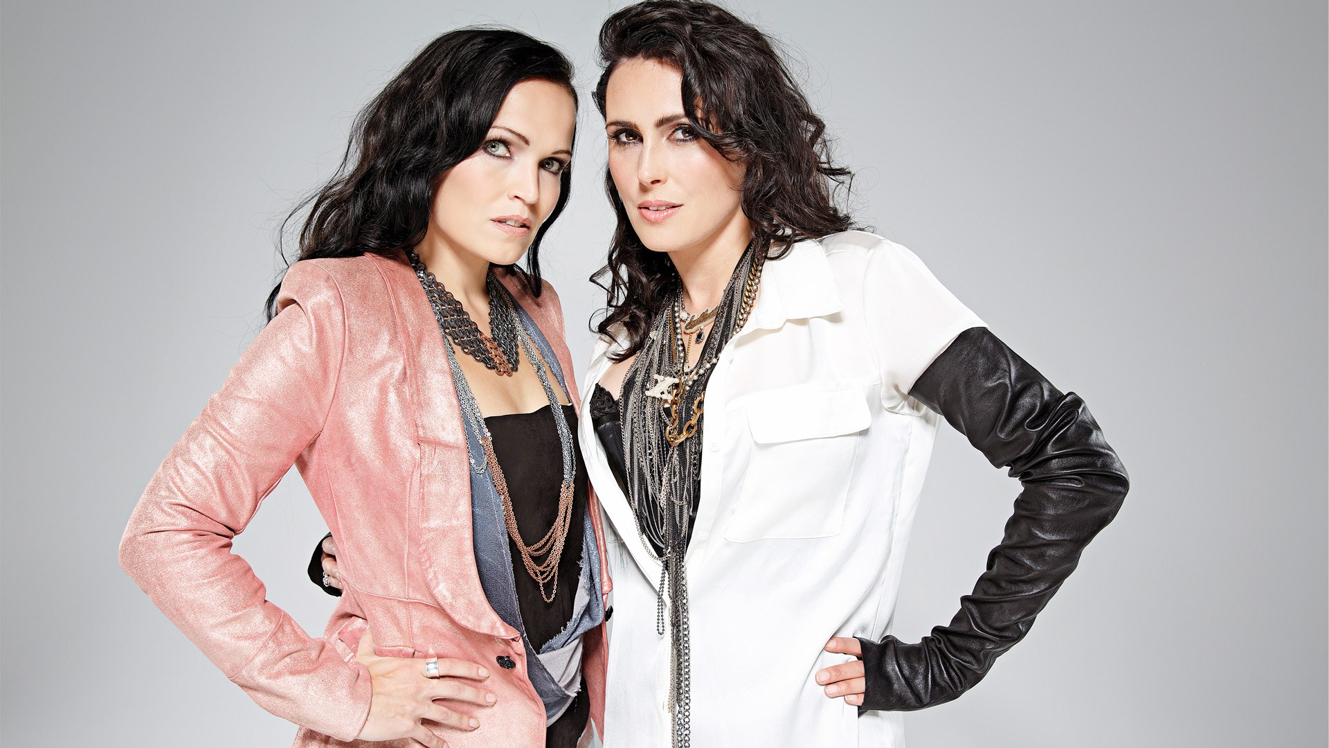Sharon den Adel and Robert Westerholt from Within Temptation HD Wallpaper
