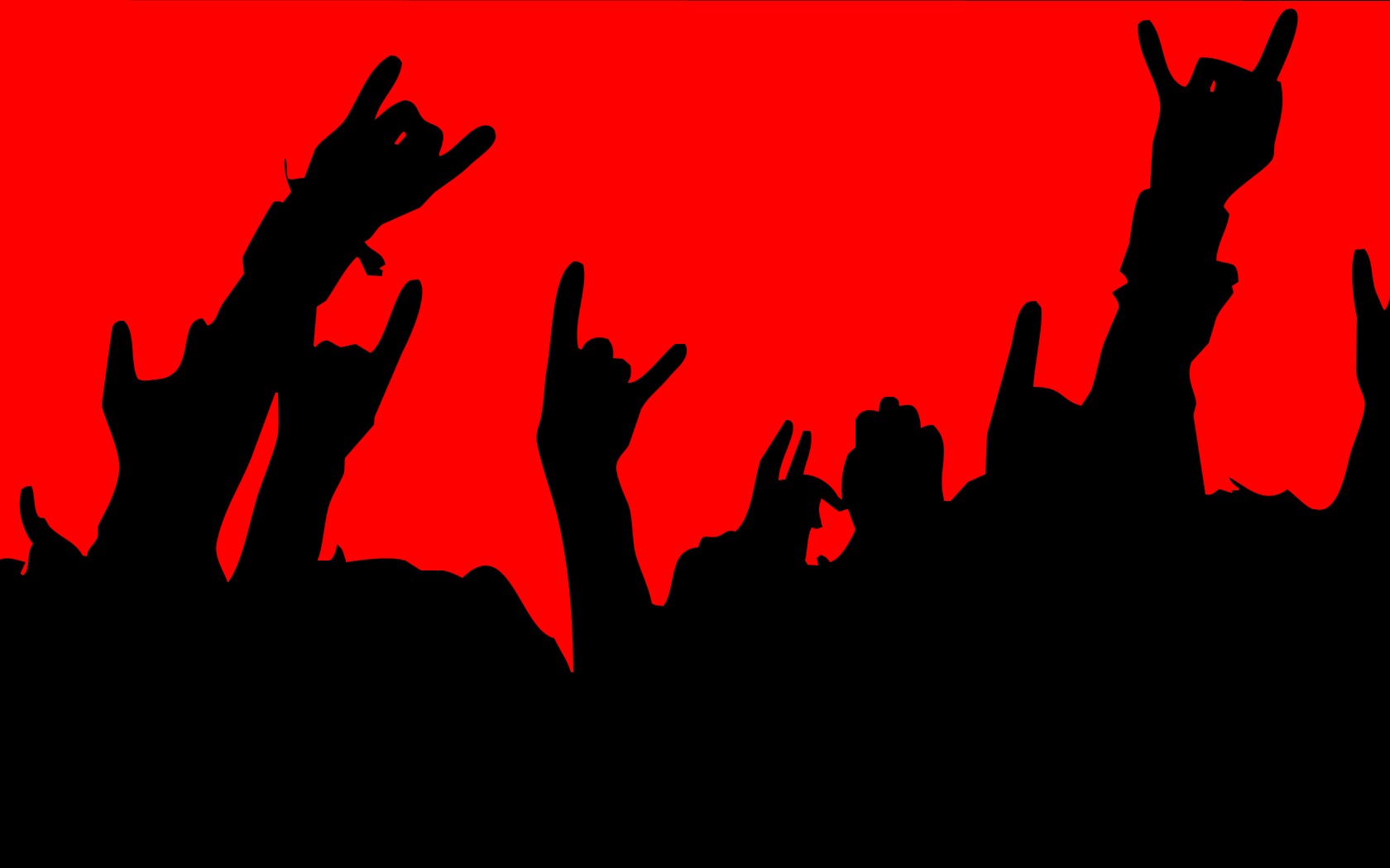 Crowd with hands raised at a concert HD Wallpaper