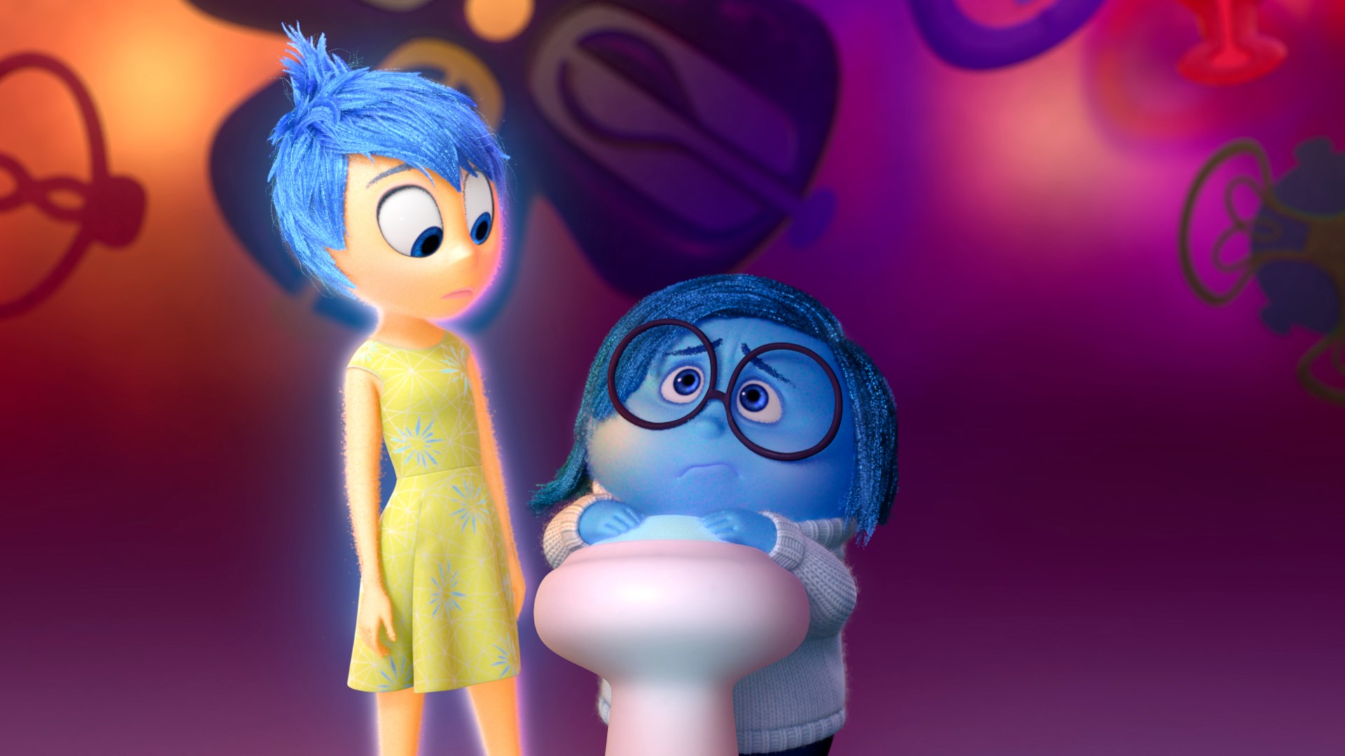 Joy and Sadness from Inside Out HD Wallpaper