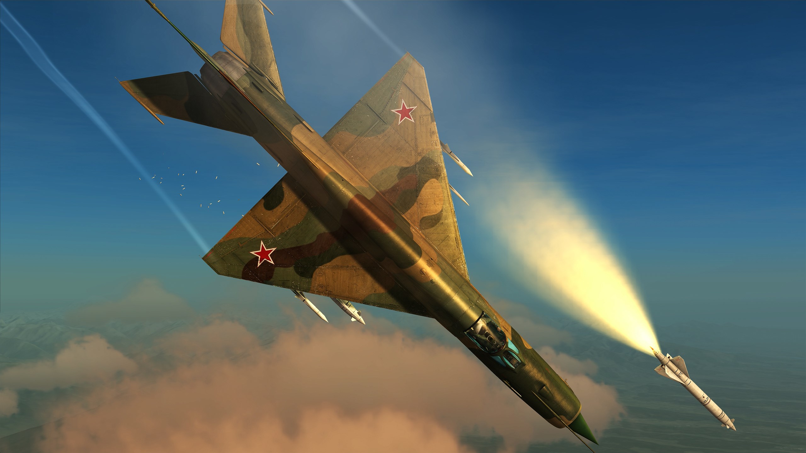 Mikoyan-Gurevich MiG-21 firing missile HD Wallpaper
