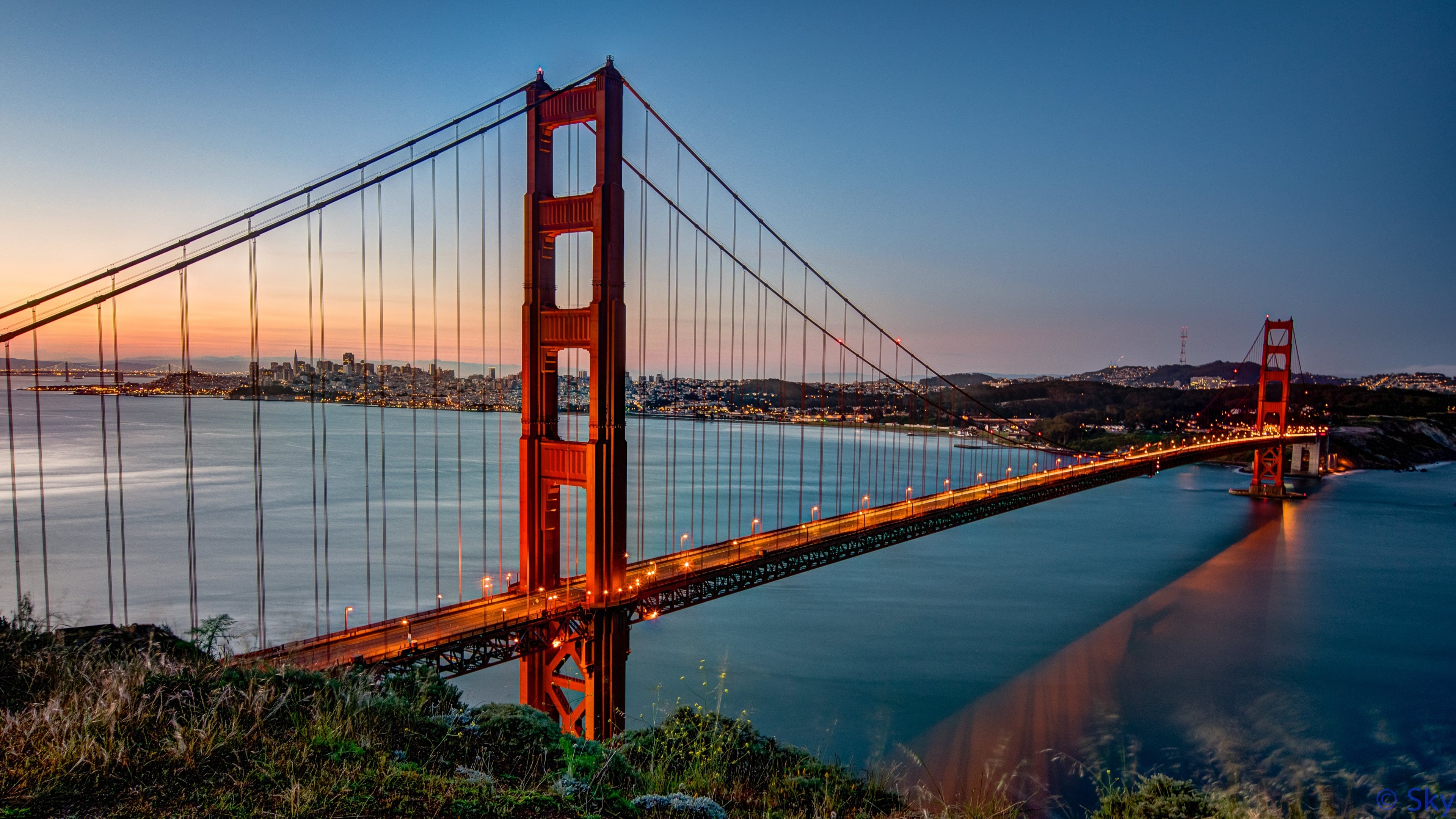 Golden Gate Bridge at Dusk HD Wallpaper