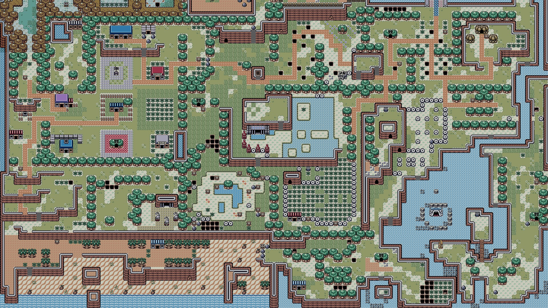 The Legend of Zelda: Link's Awakening map HD Wallpaper
