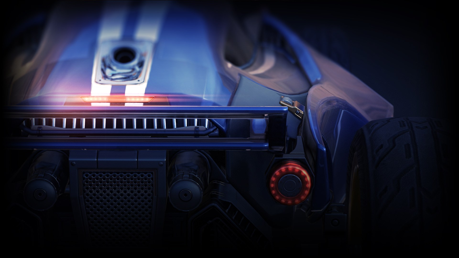 Rocket League car rear view HD Wallpaper