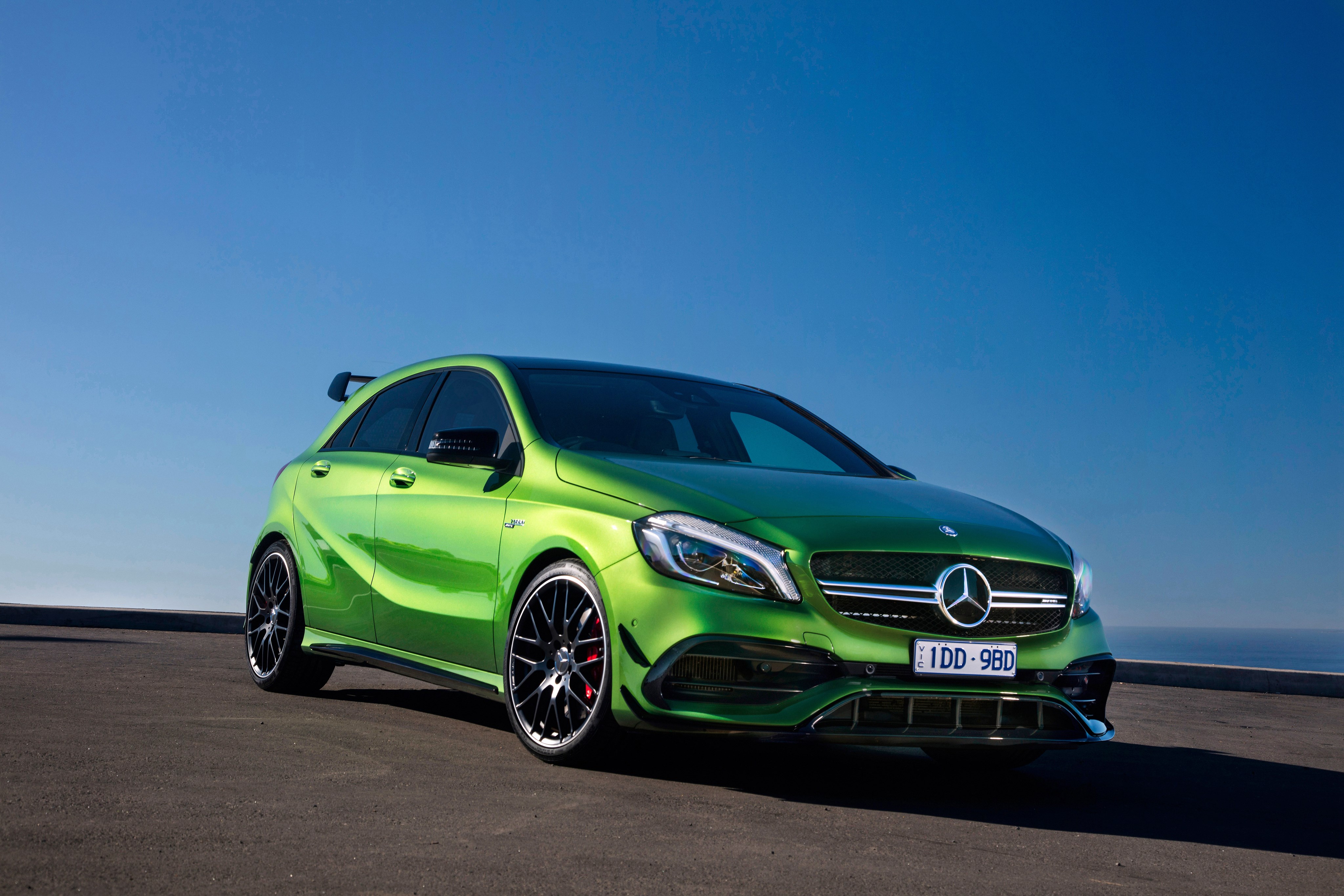 Green Mercedes-Benz A-Class AMG HD Wallpaper