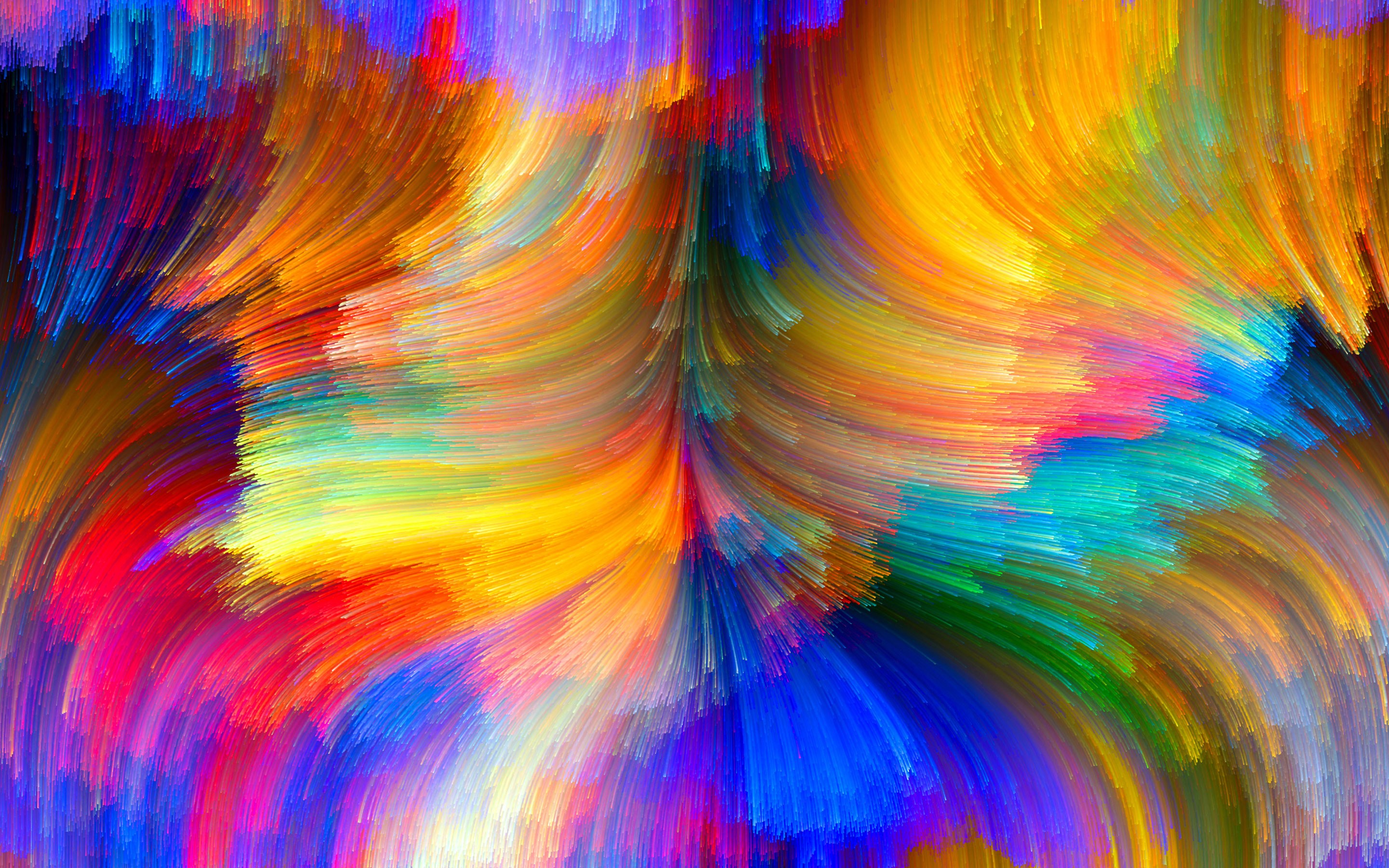 Abstract colorful paint strokes HD Wallpaper