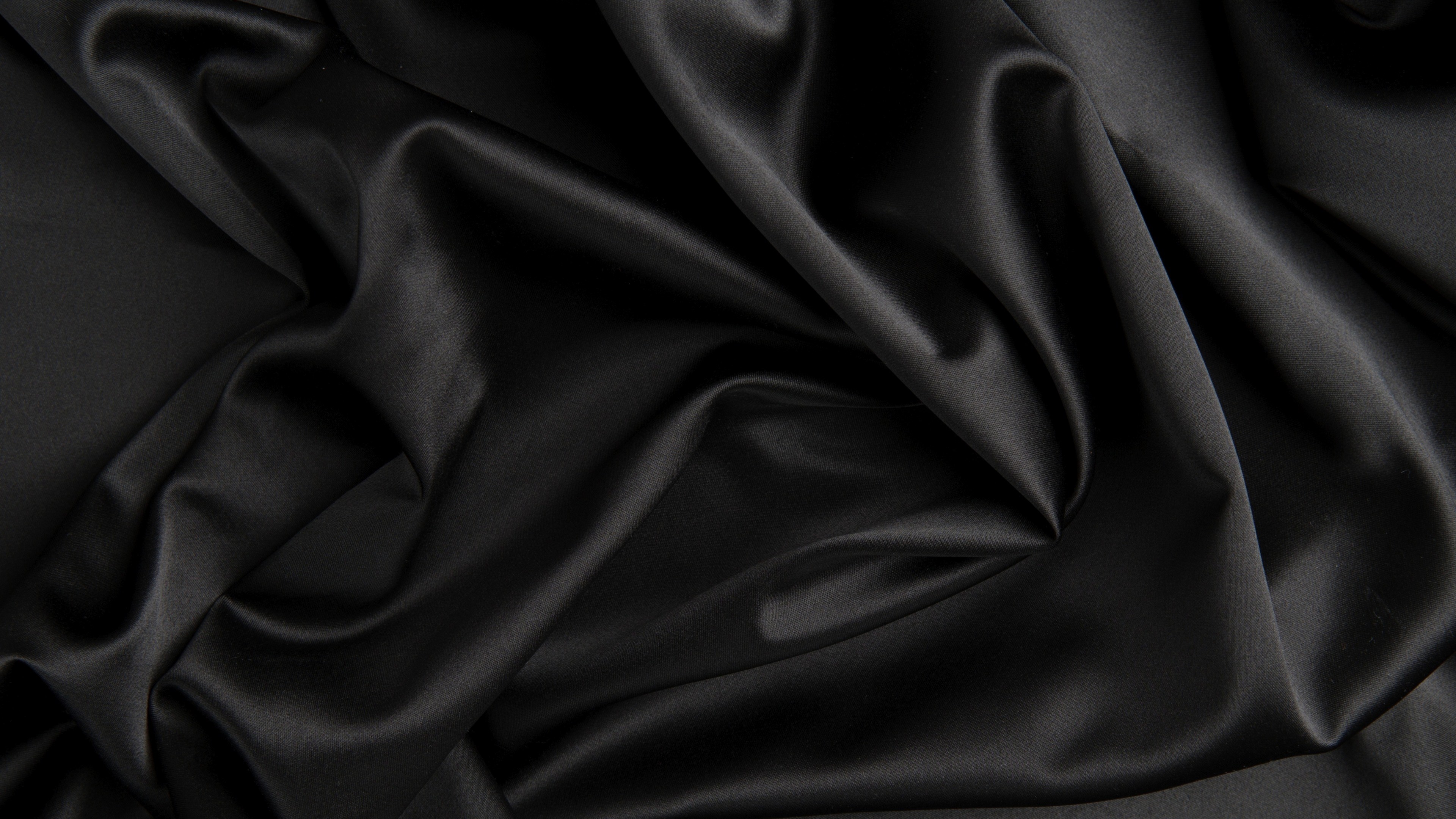 Black Satin Fabric HD Wallpaper