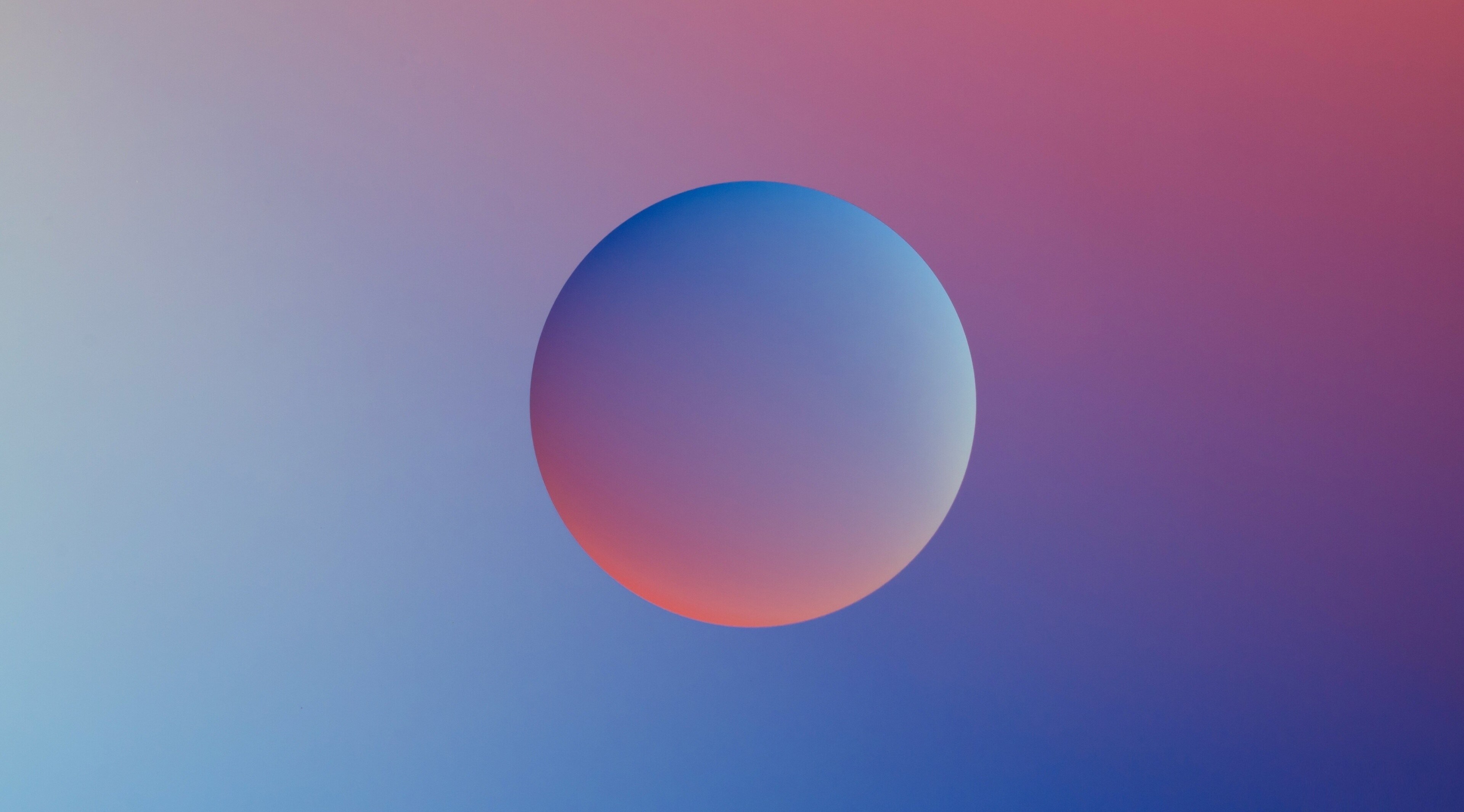 Abstract sphere with gradient background HD Wallpaper