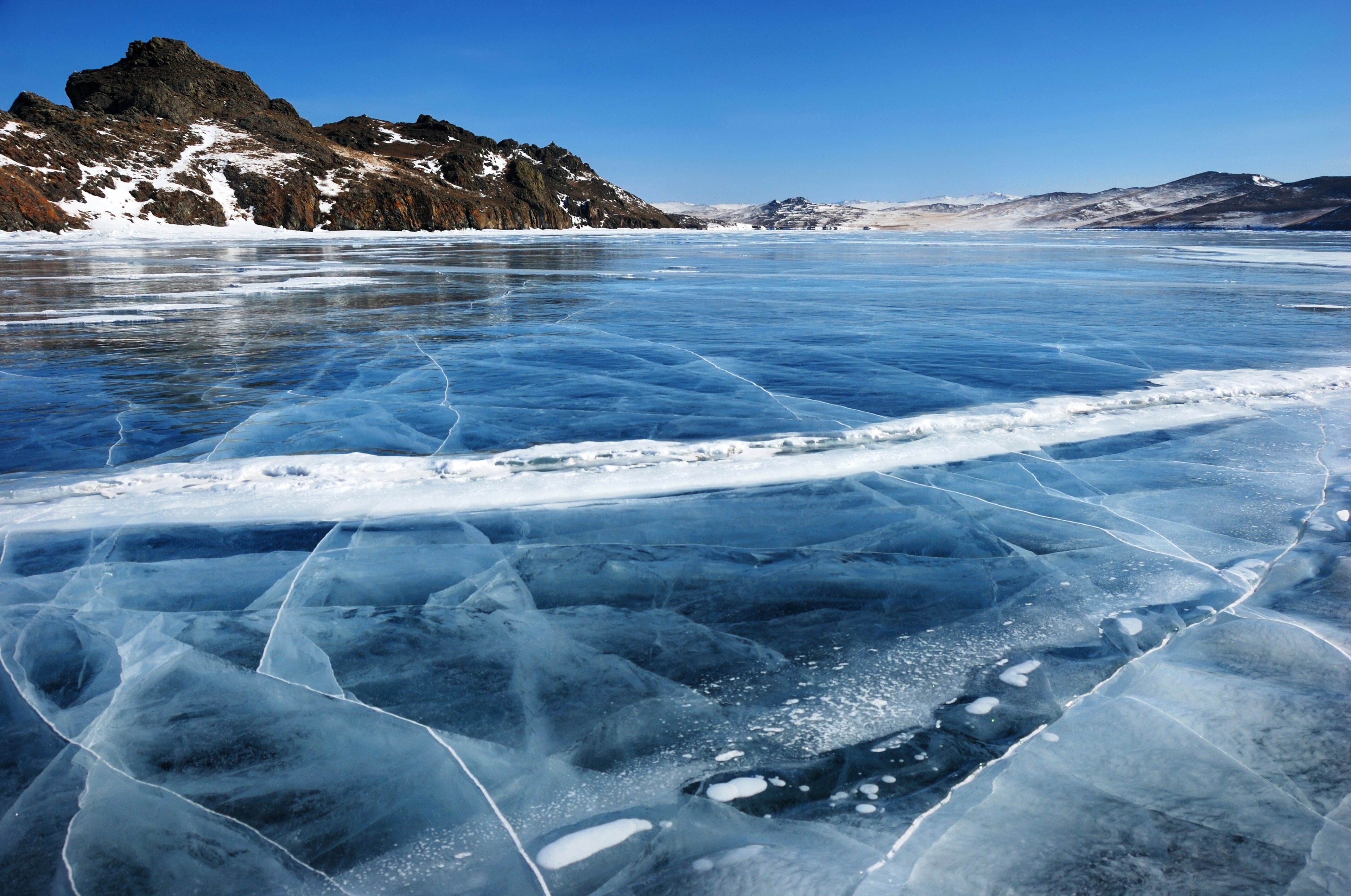 Frozen Lake Baikal 4K HD Wallpaper