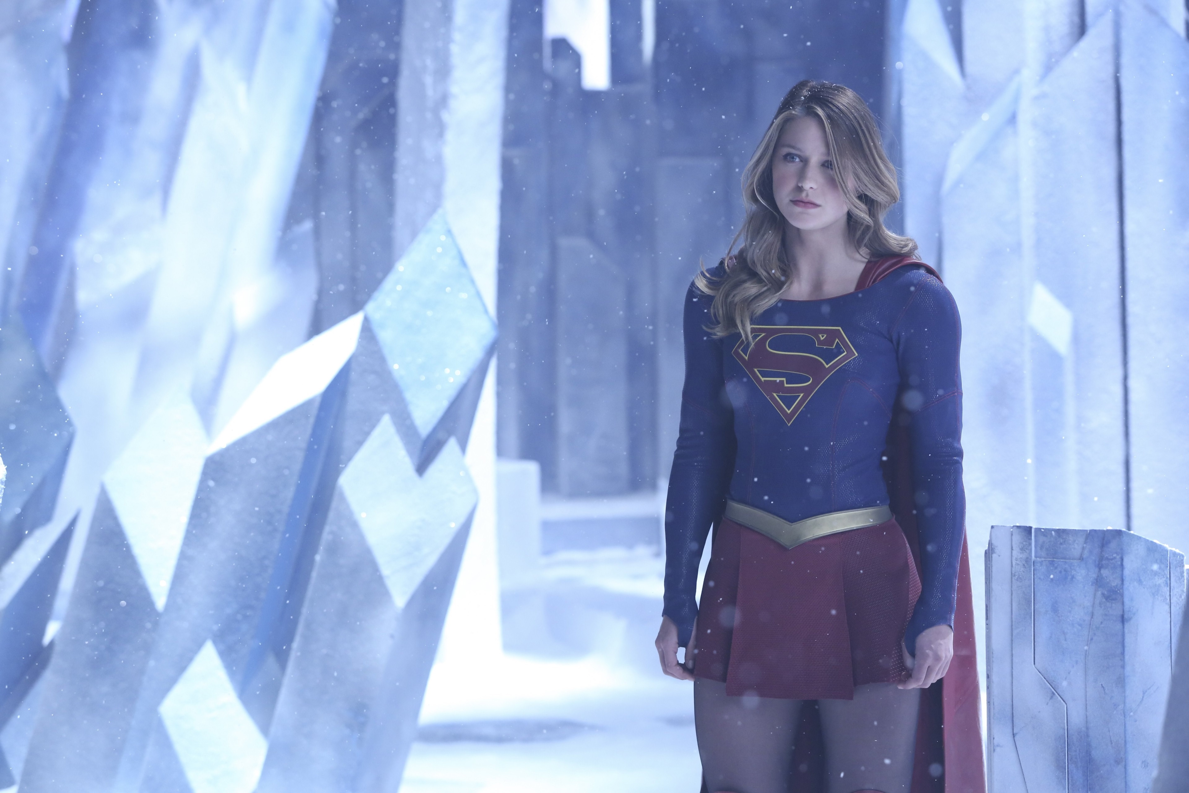 Supergirl in the Fortress of Solitude HD Wallpaper