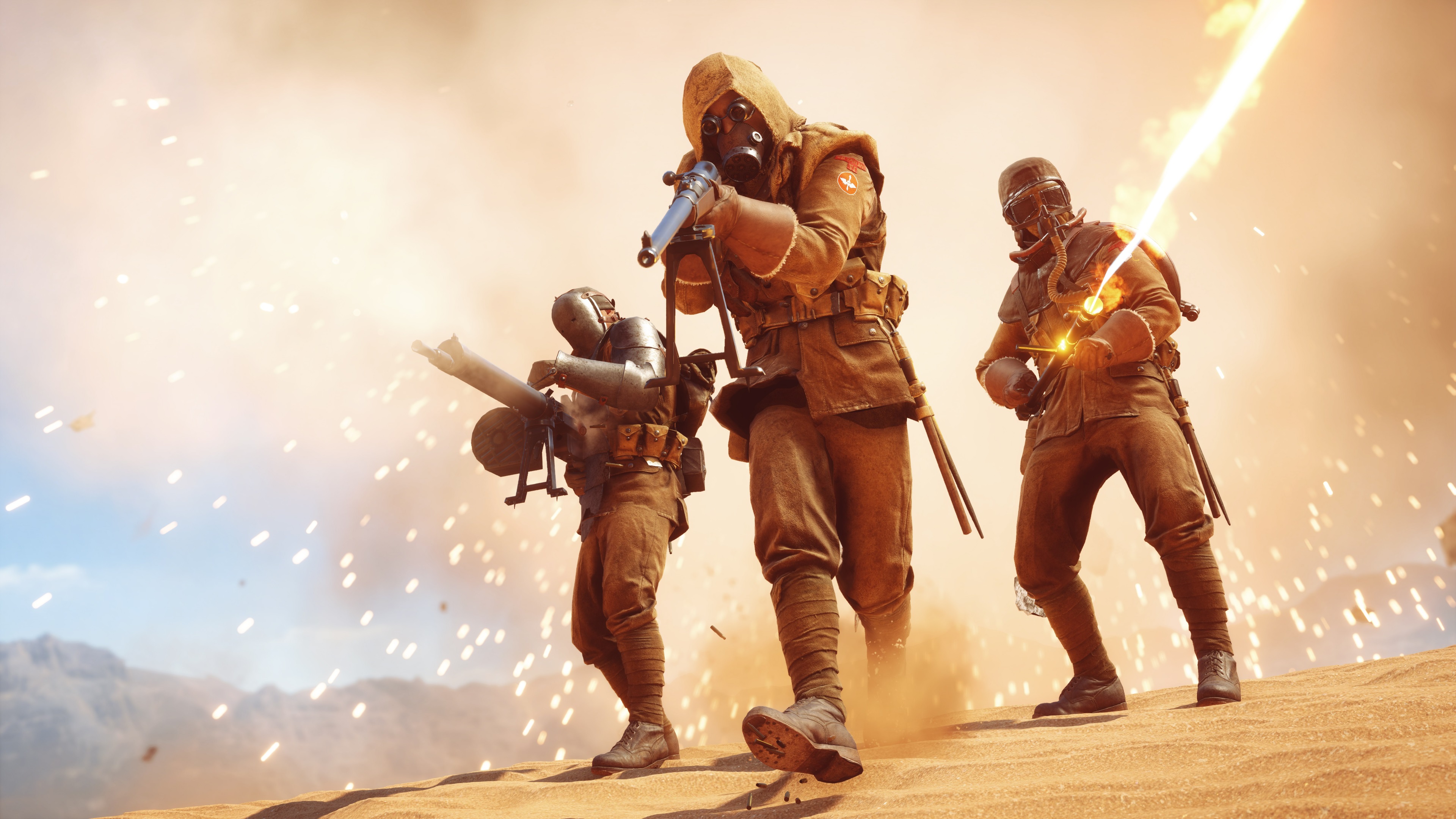 Battlefield 1 4K soldiers in desert combat HD Wallpaper