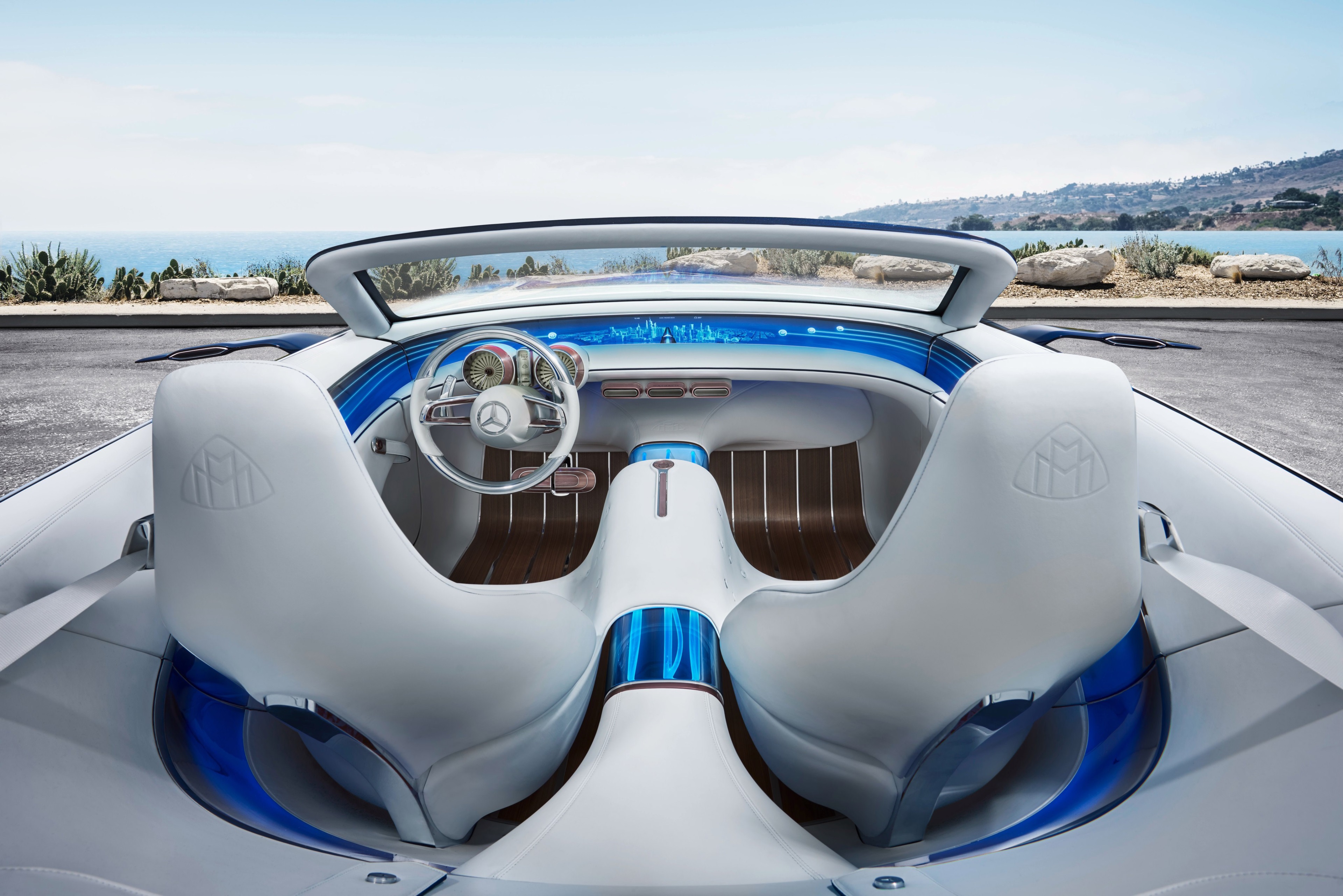 Mercedes-Maybach Vision 6 Cabriolet interior 4K HD Wallpaper