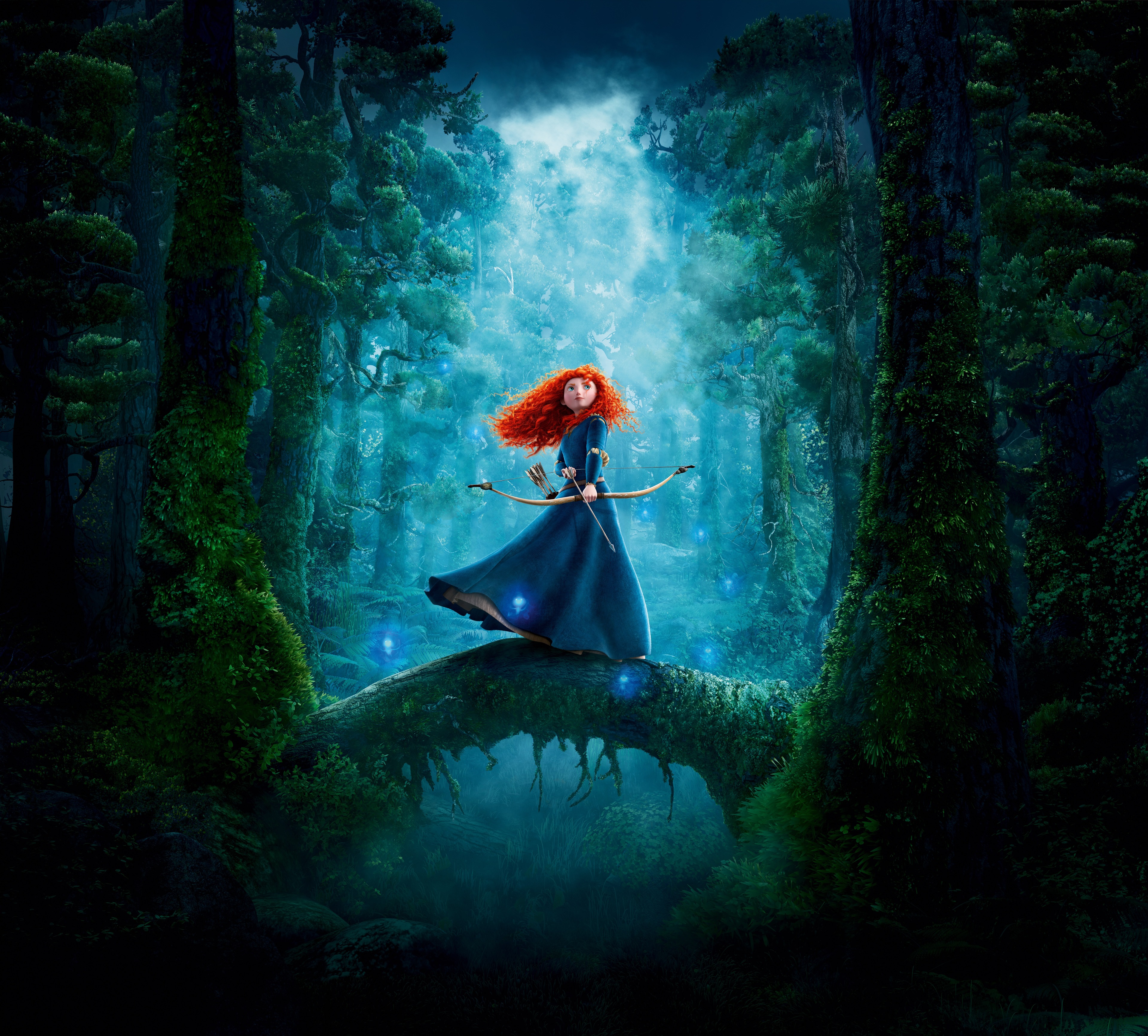 Merida from Brave in a forest HD Wallpaper