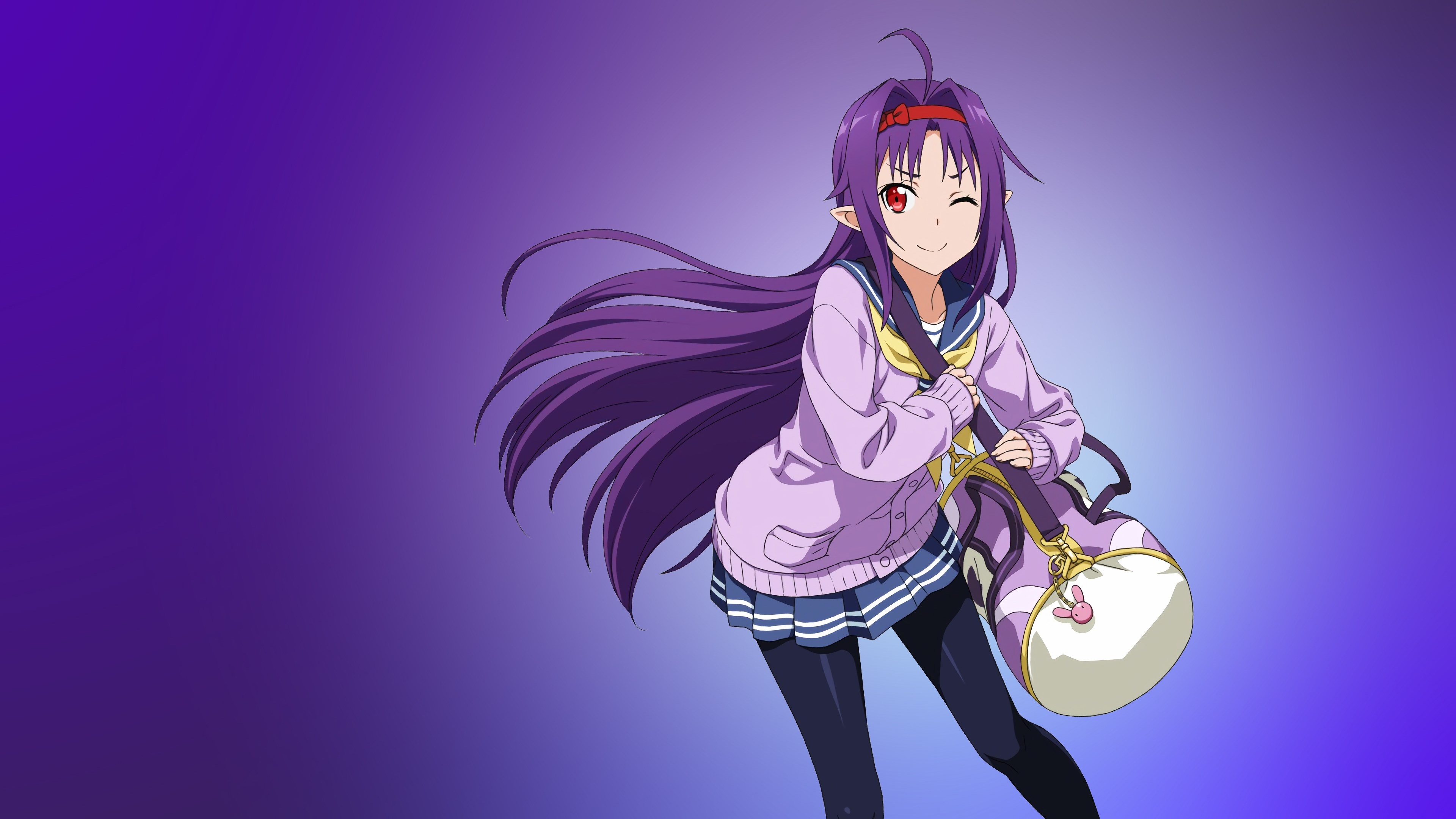 Yuuki Konno from Sword Art Online II 4K HD Wallpaper