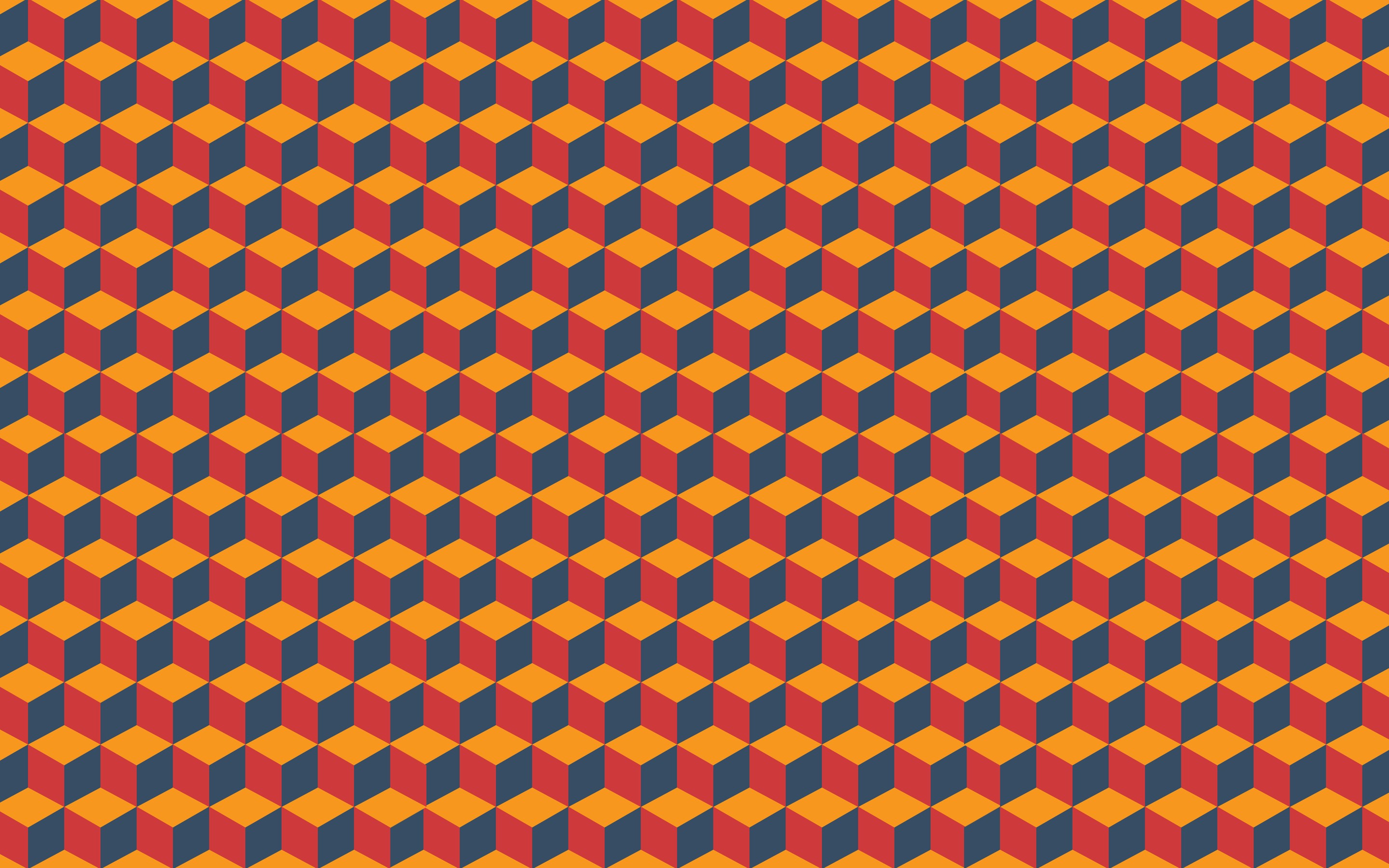 Abstract optical illusion cube pattern HD Wallpaper