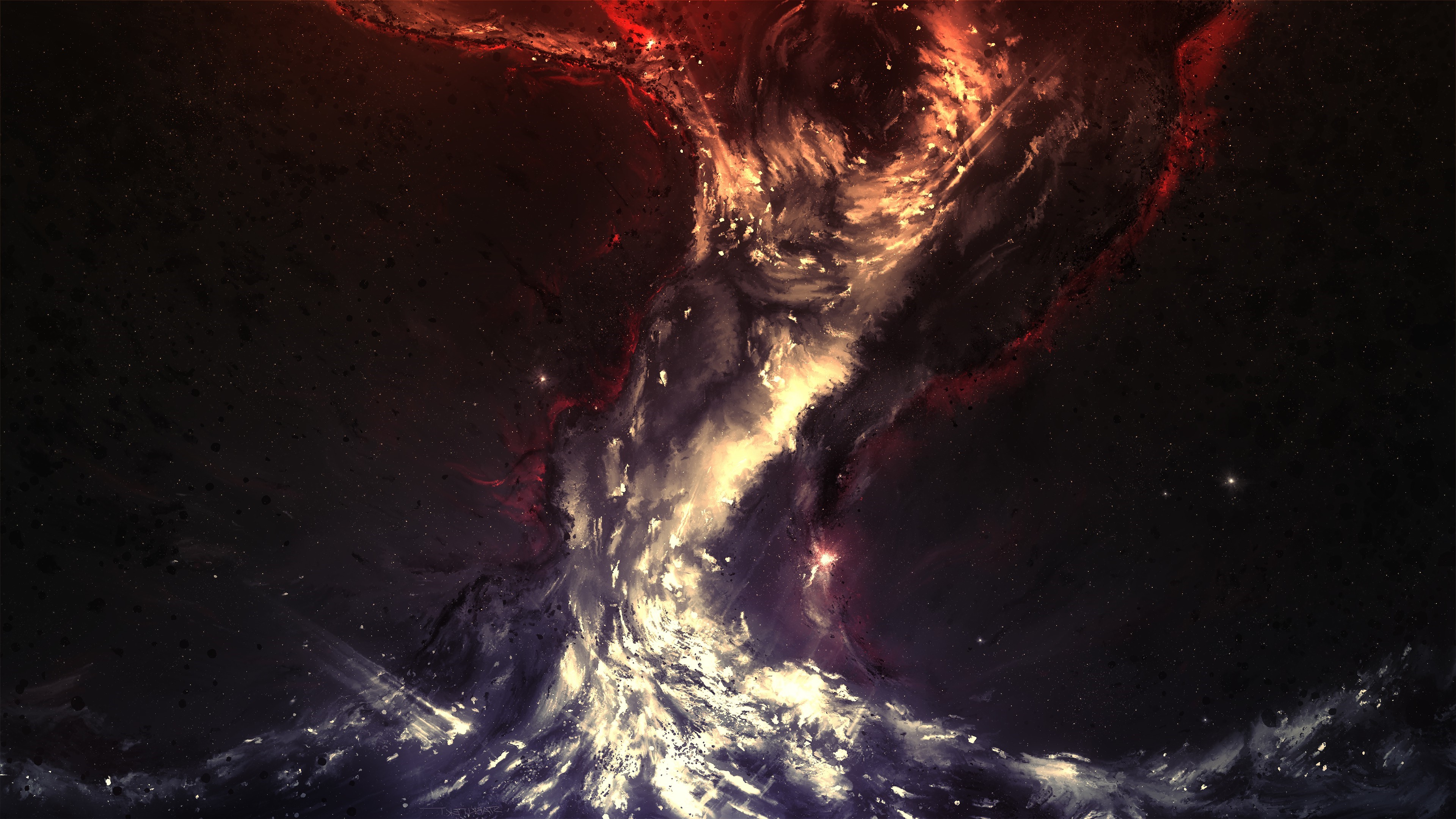 Abstract Universe Space Galaxy Digital Art HD Wallpaper