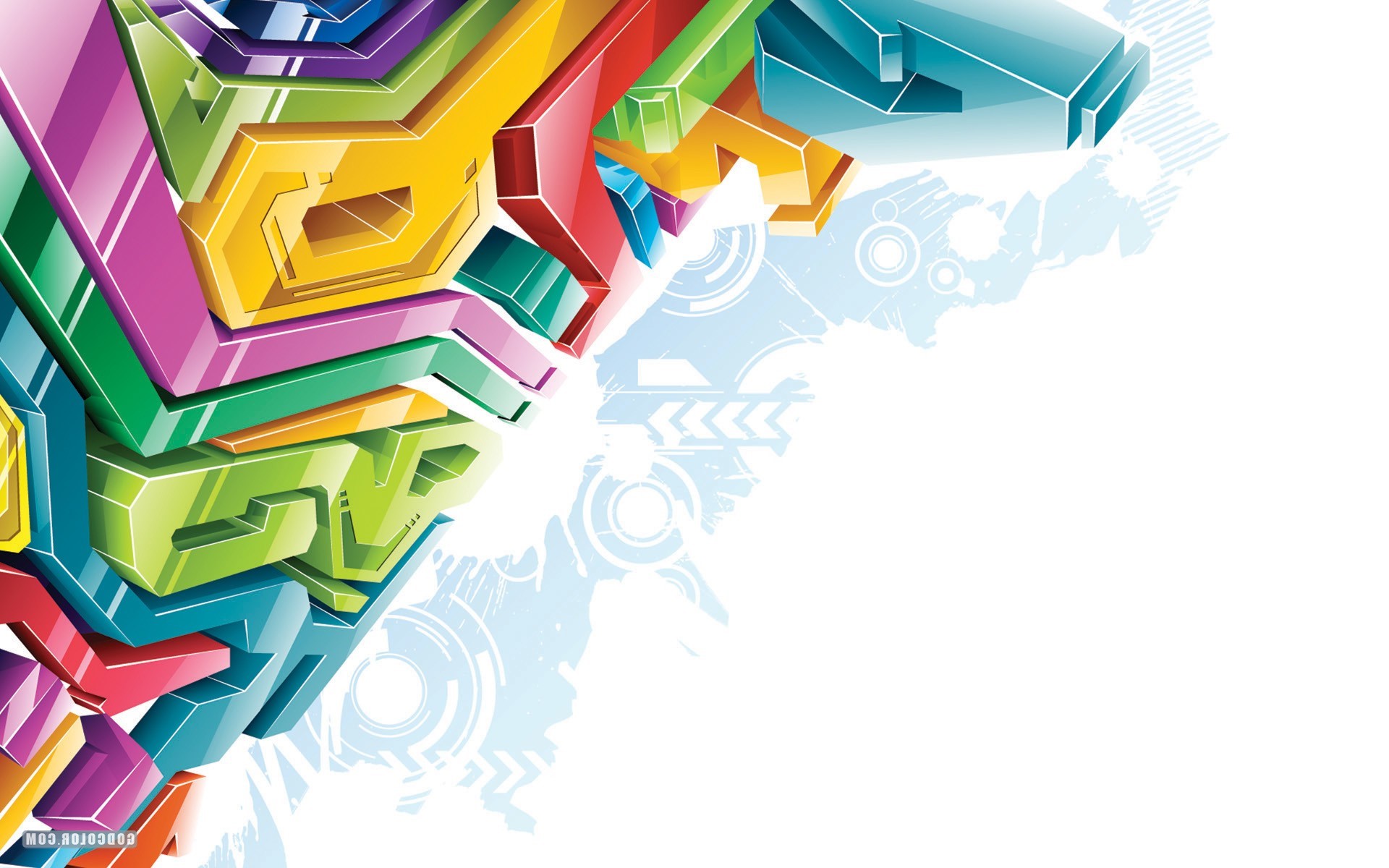 Abstract 3D Graffiti Art with Digital Elements HD Wallpaper