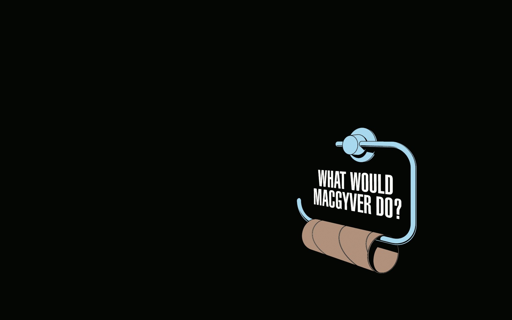 MacGyver toilet paper roll humor HD Wallpaper