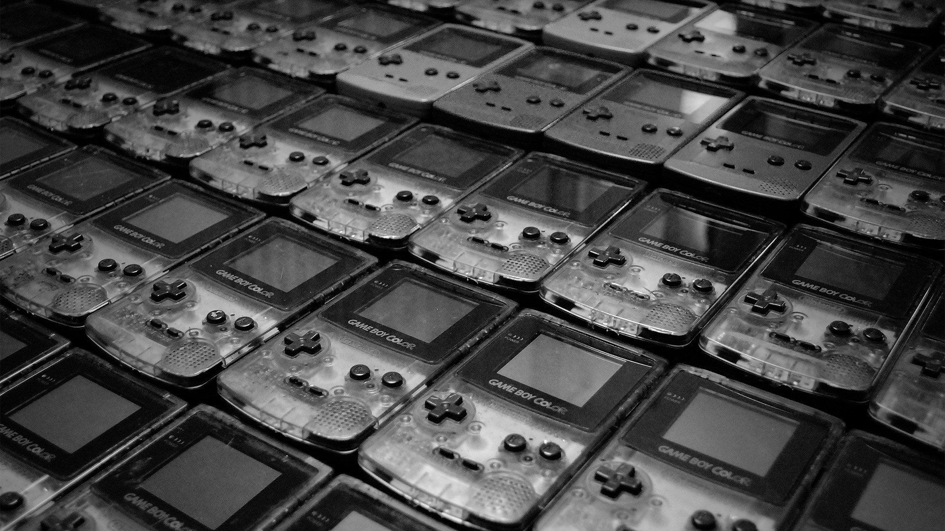Collection of Nintendo Game Boy Color handheld consoles HD Wallpaper