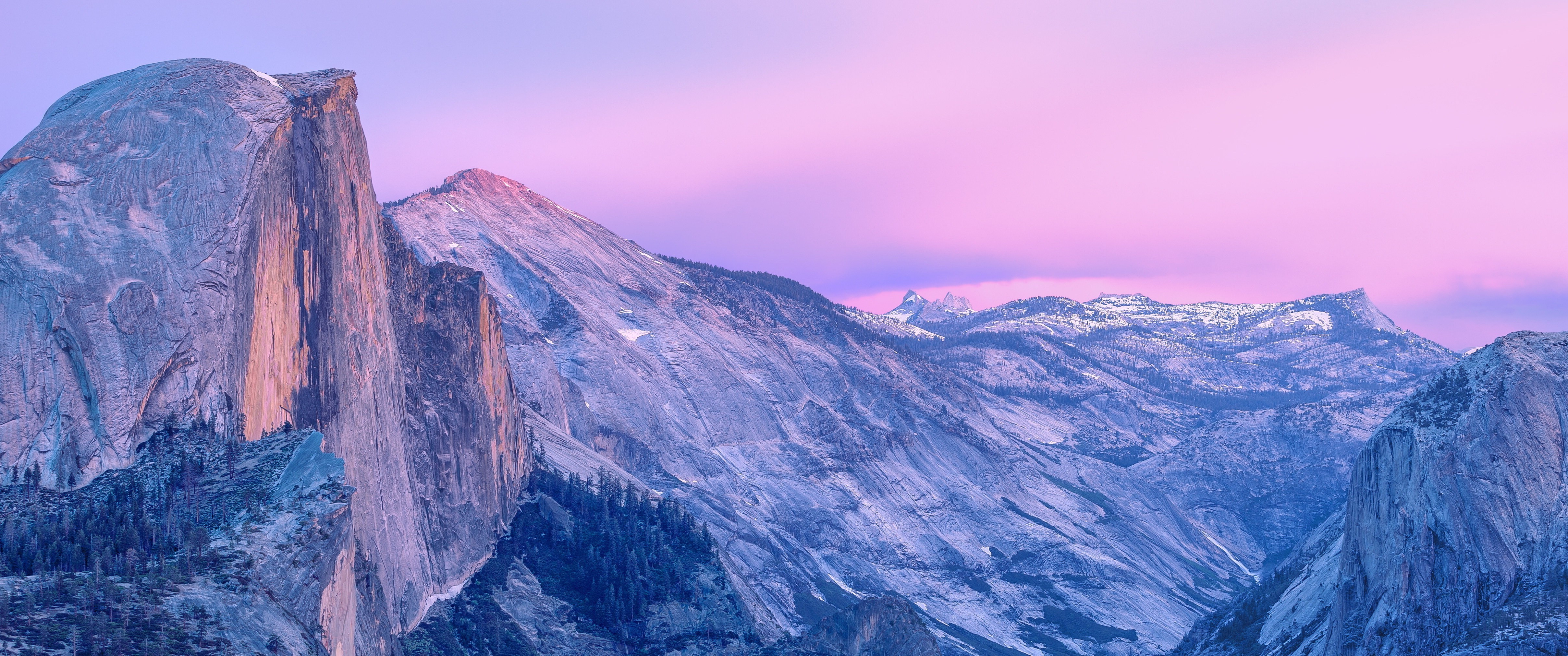 Half Dome mountain in Yosemite National Park at sunrise HD Wallpaper