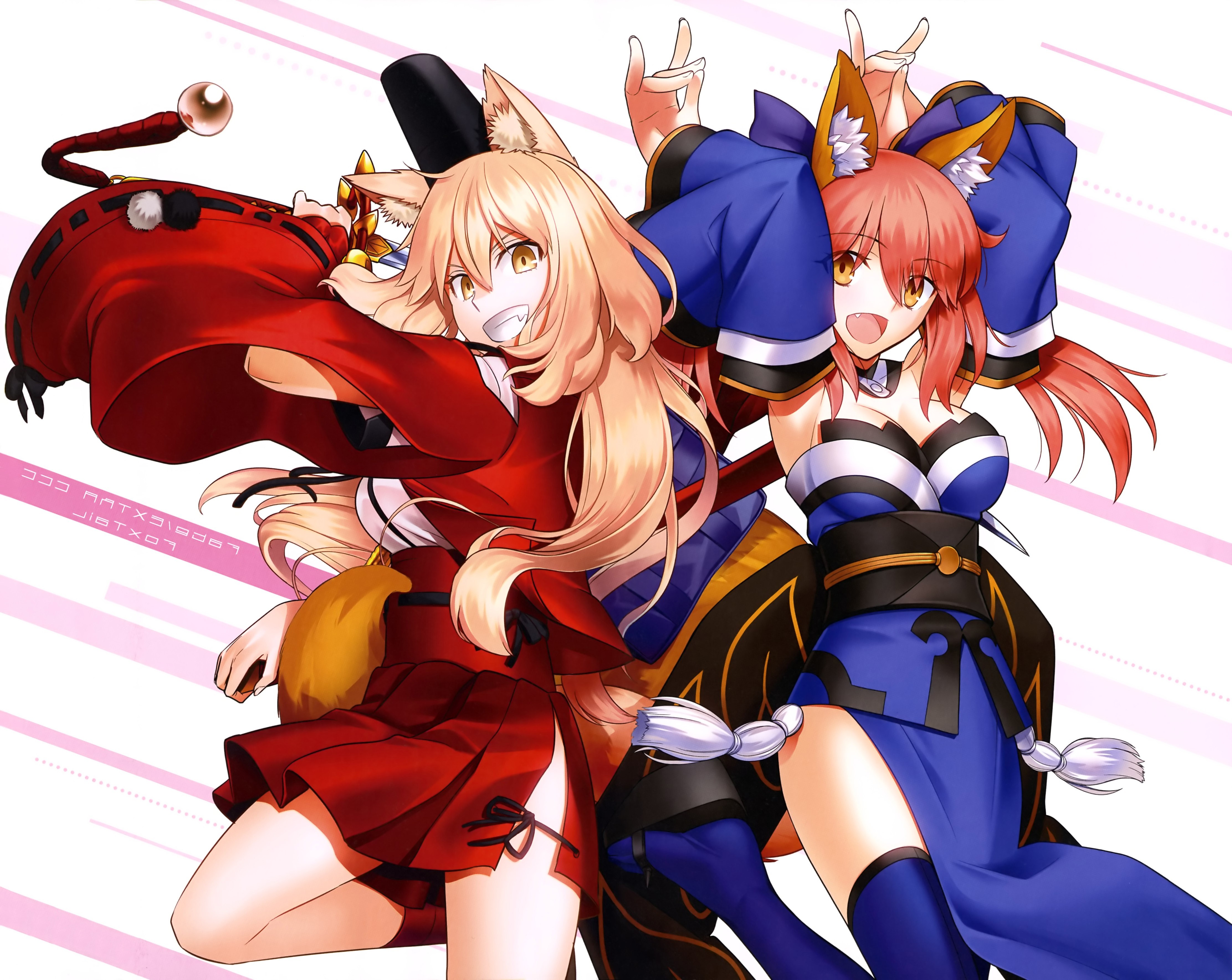 Tamamo no Mae and Nero Claudius from Fate/Extra CCC HD Wallpaper