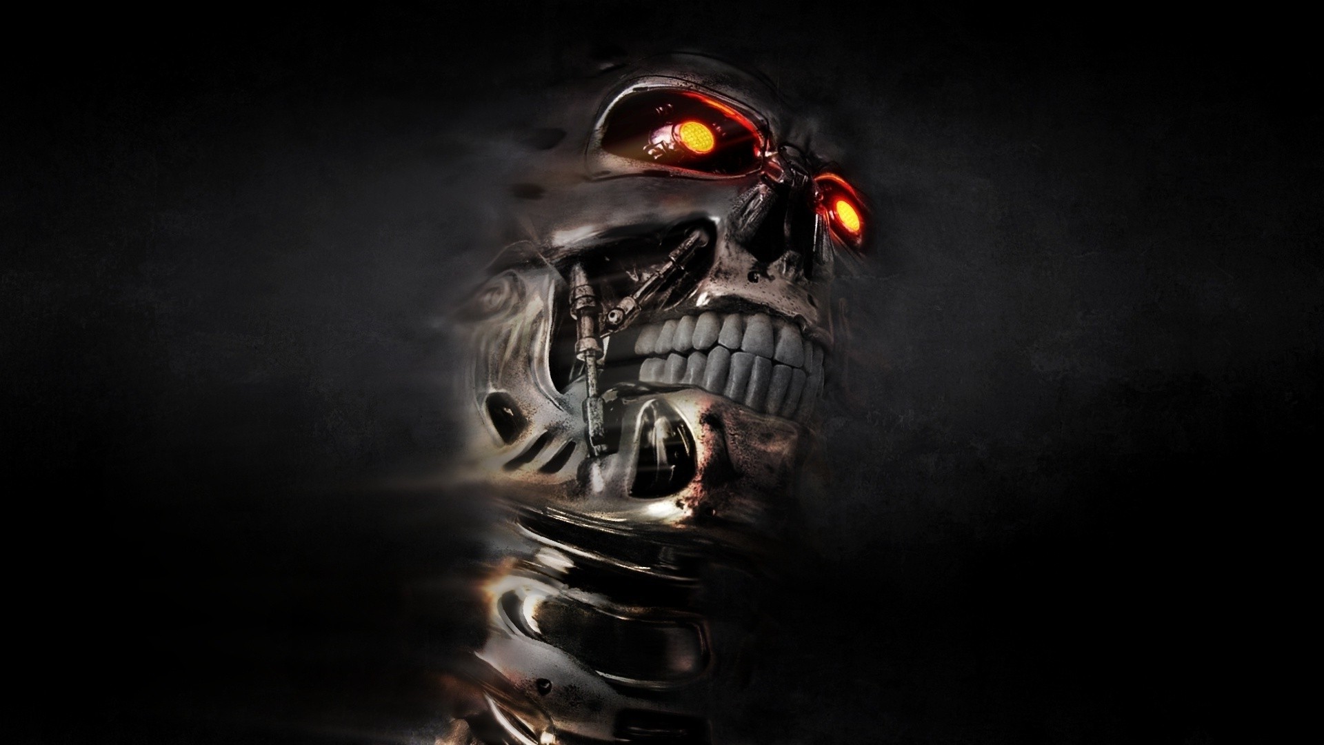 T-800 Terminator Skull HD Wallpaper