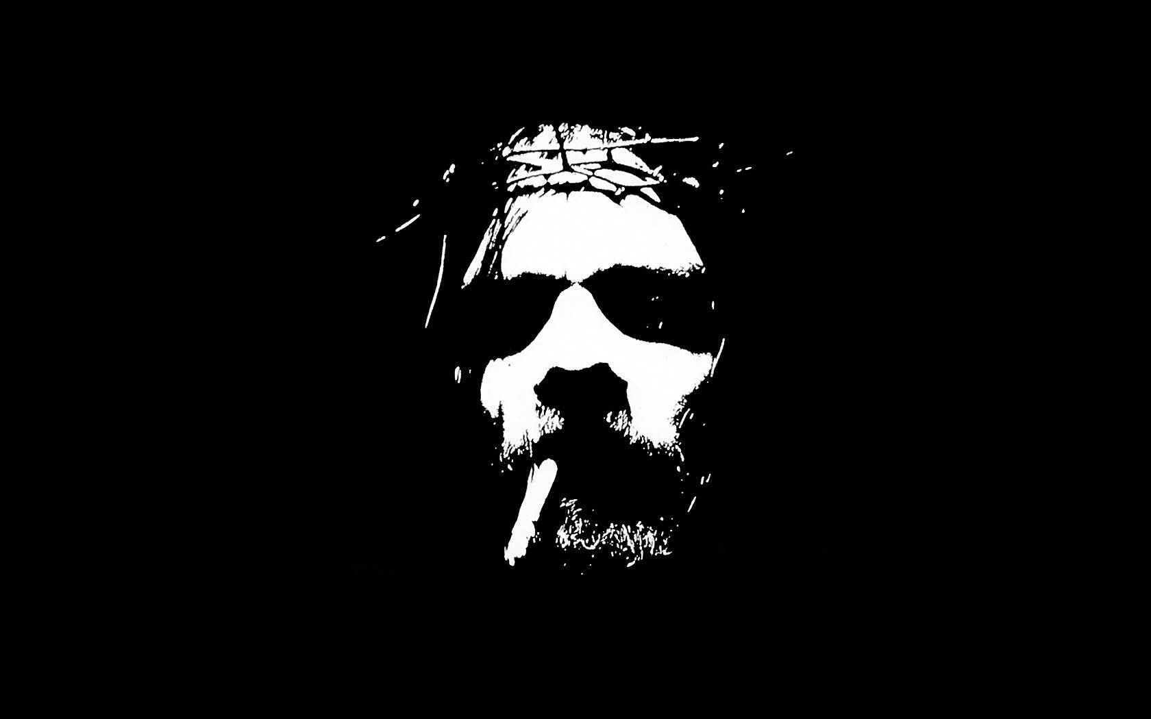 Jesus Christ with a crown of thorns and cigarette HD Wallpaper
