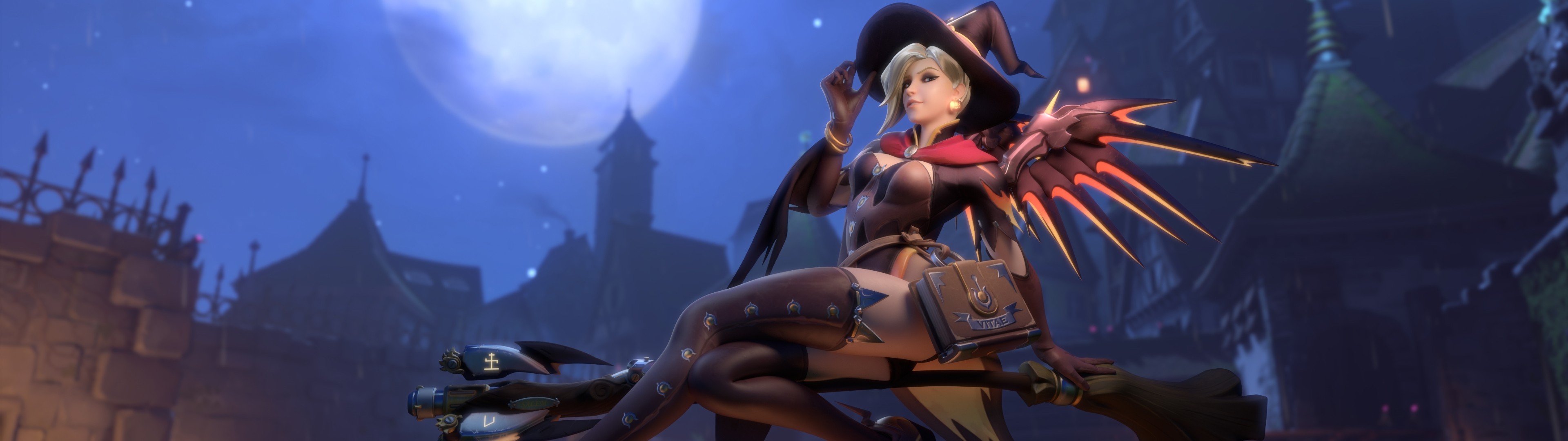 Witch Mercy from Overwatch HD Wallpaper