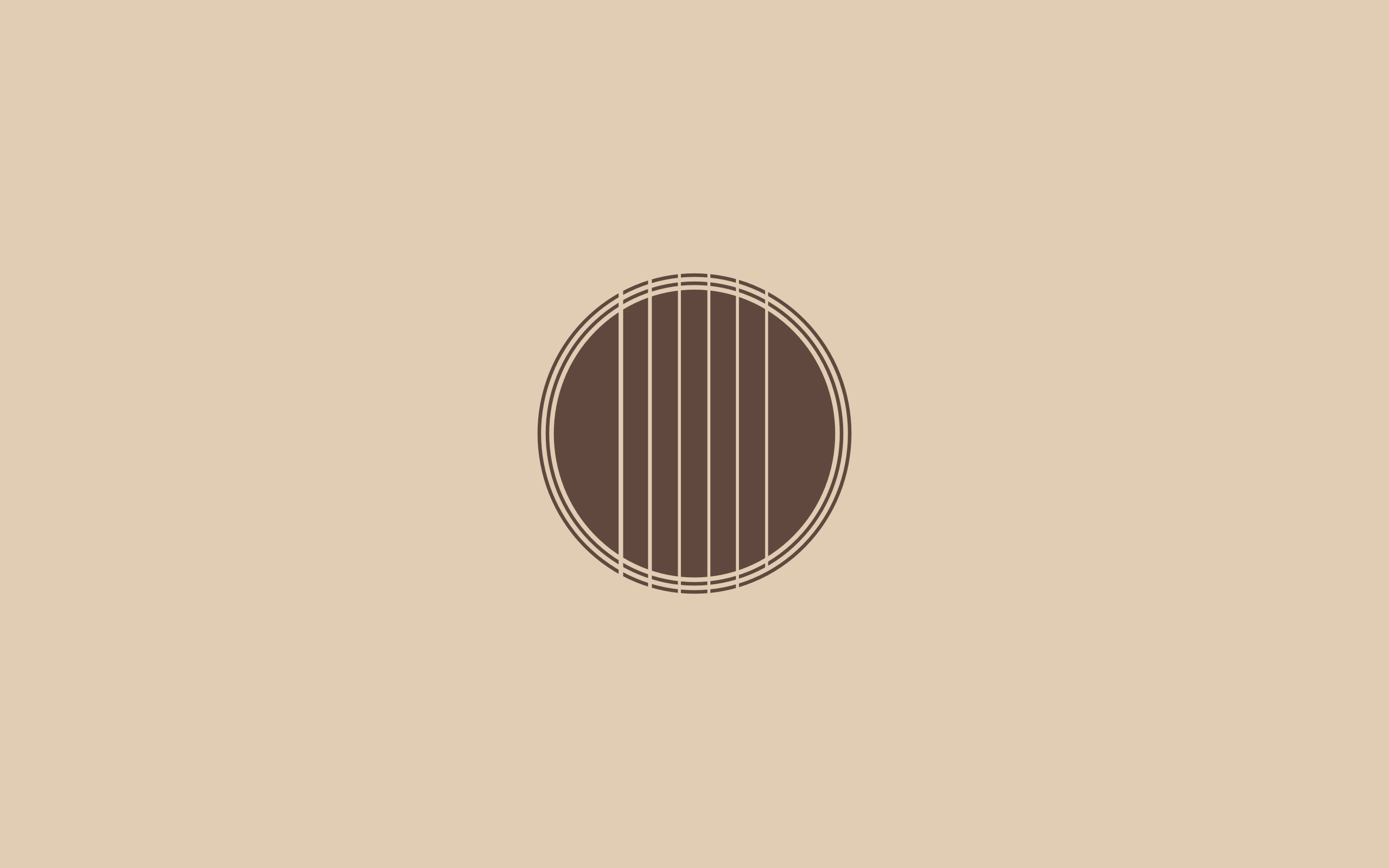 Minimalist guitar soundhole illustration HD Wallpaper