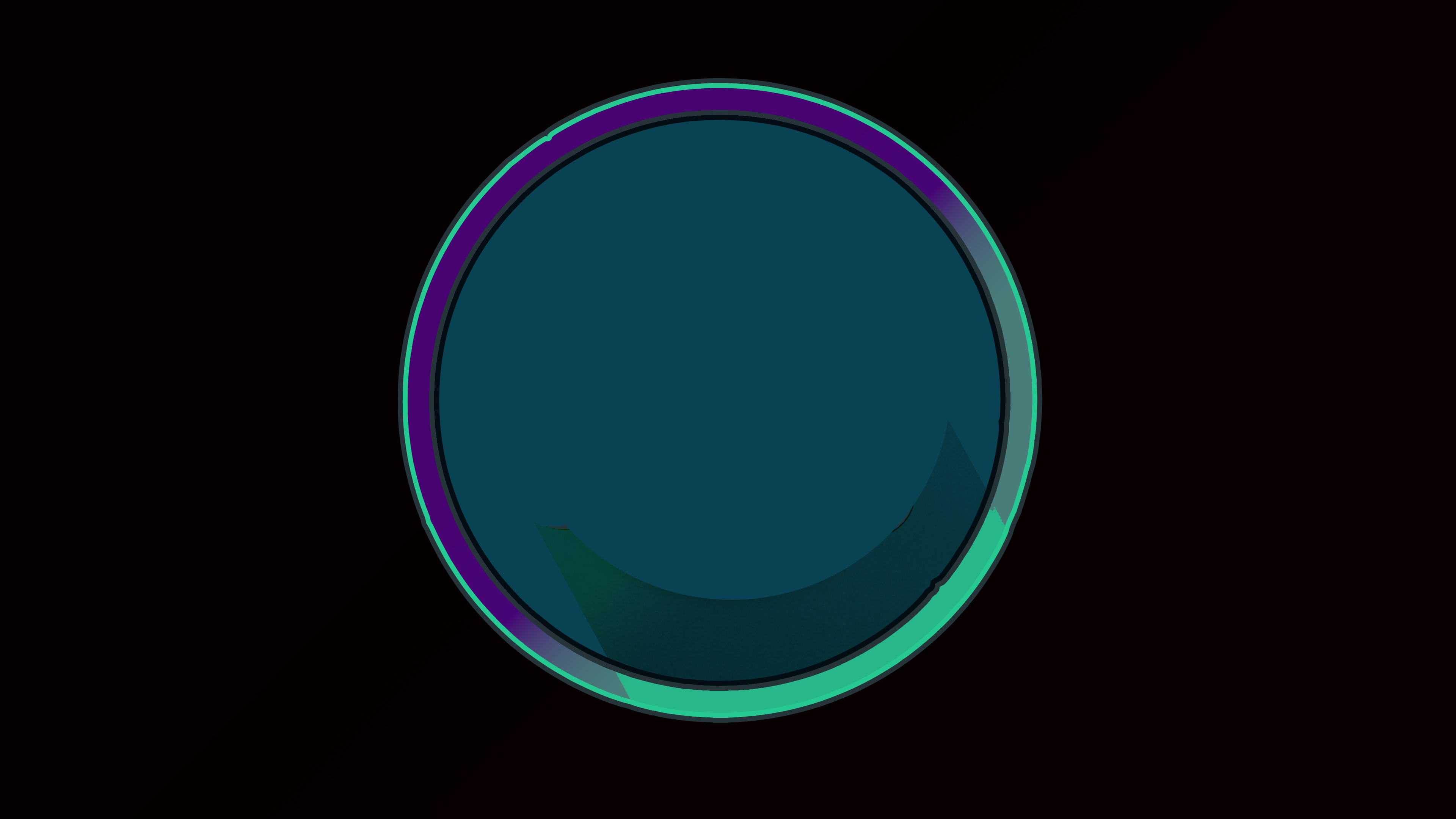 Circle frame with gradient on black background HD Wallpaper