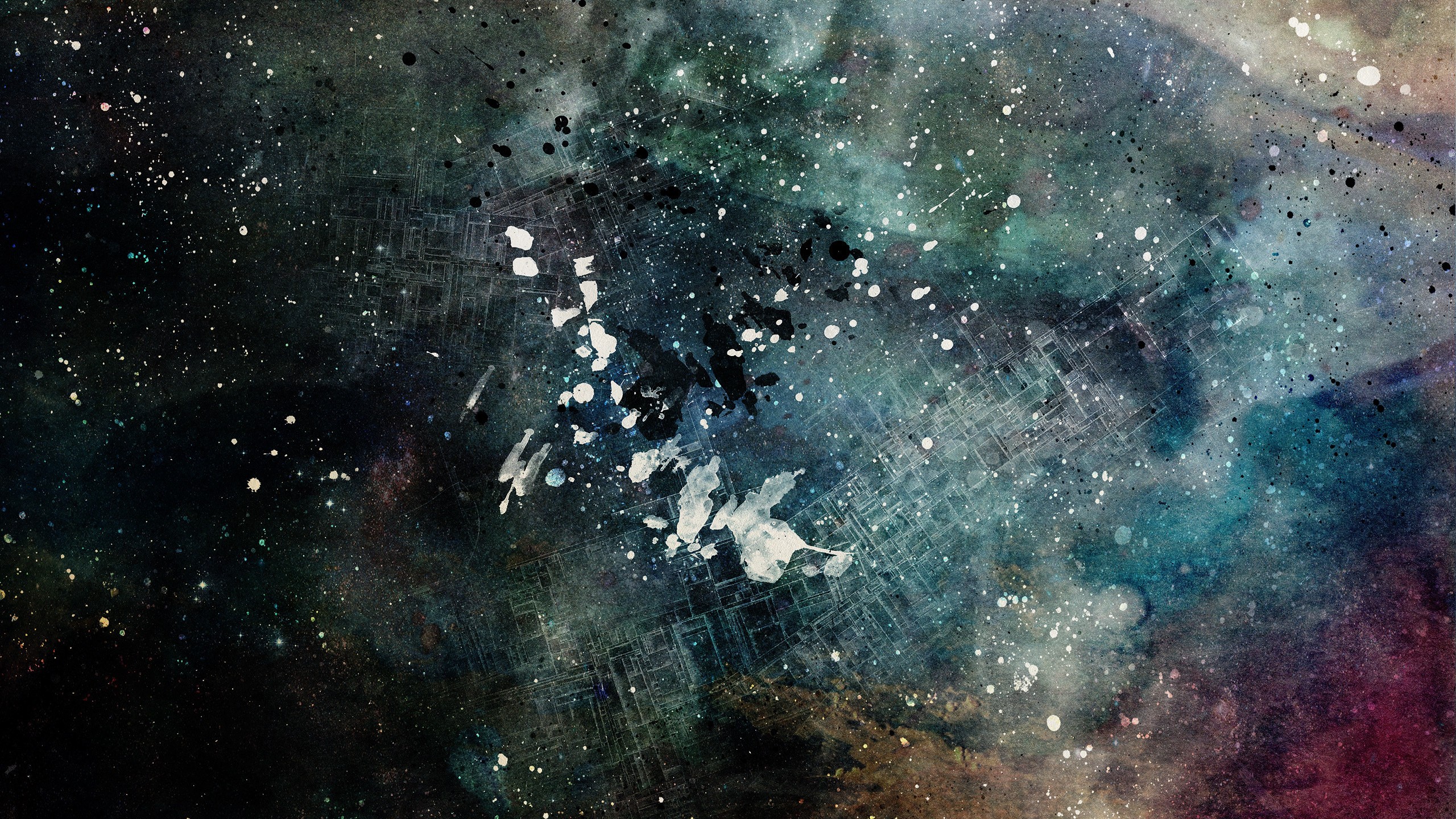 Grunge paint splatter abstract artwork HD Wallpaper