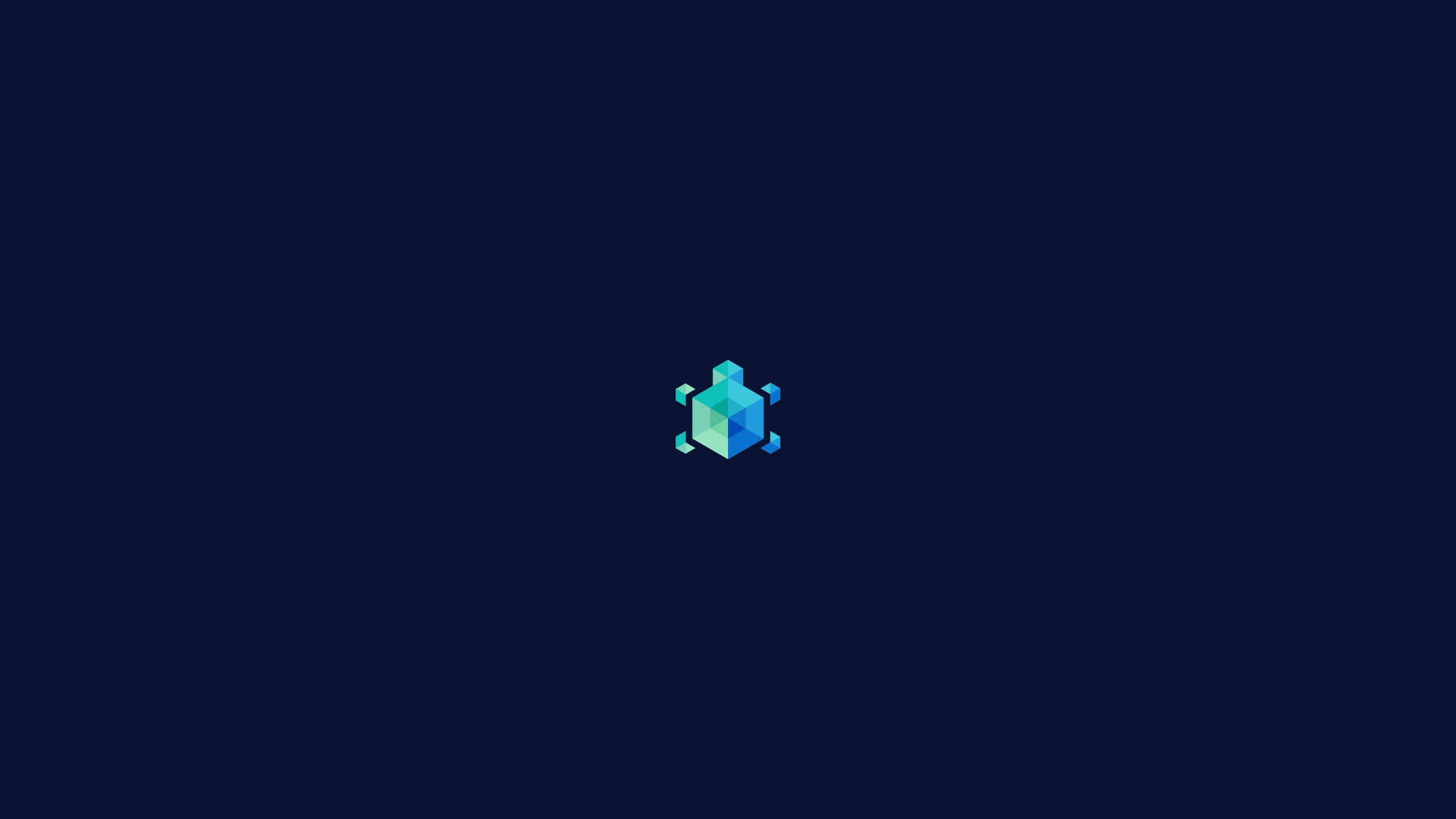 Geometric turtle logo on dark blue background HD Wallpaper