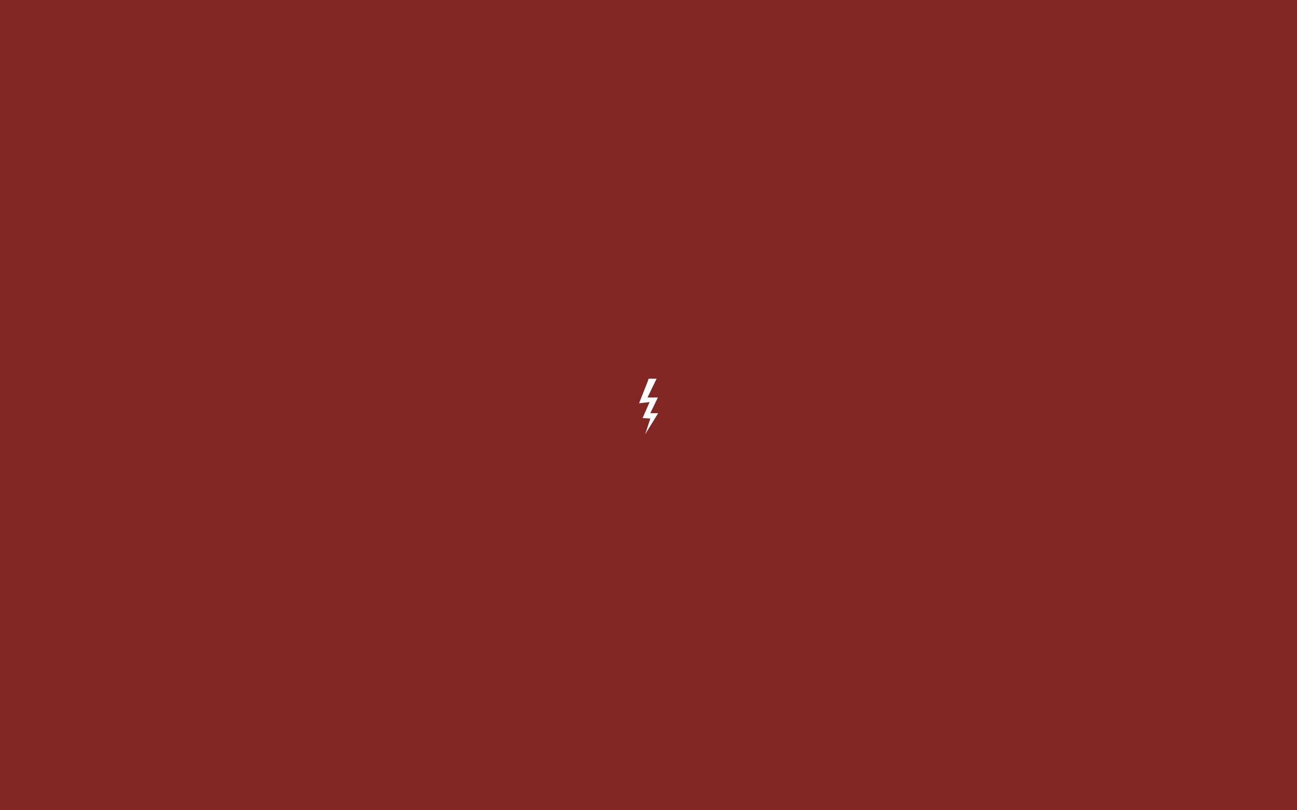 Minimalist lightning bolt on red background HD Wallpaper