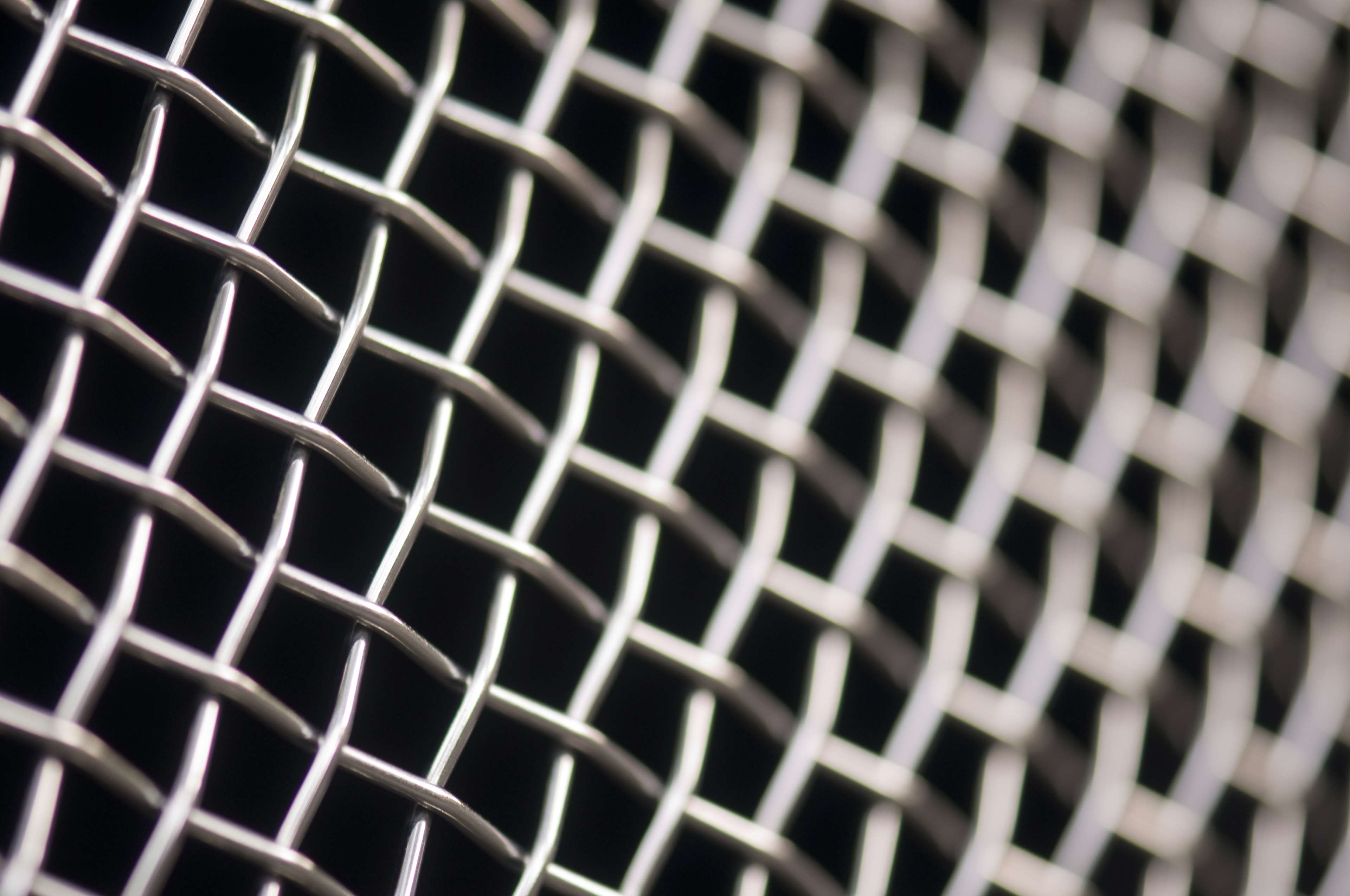 Macro view of metal wire mesh HD Wallpaper