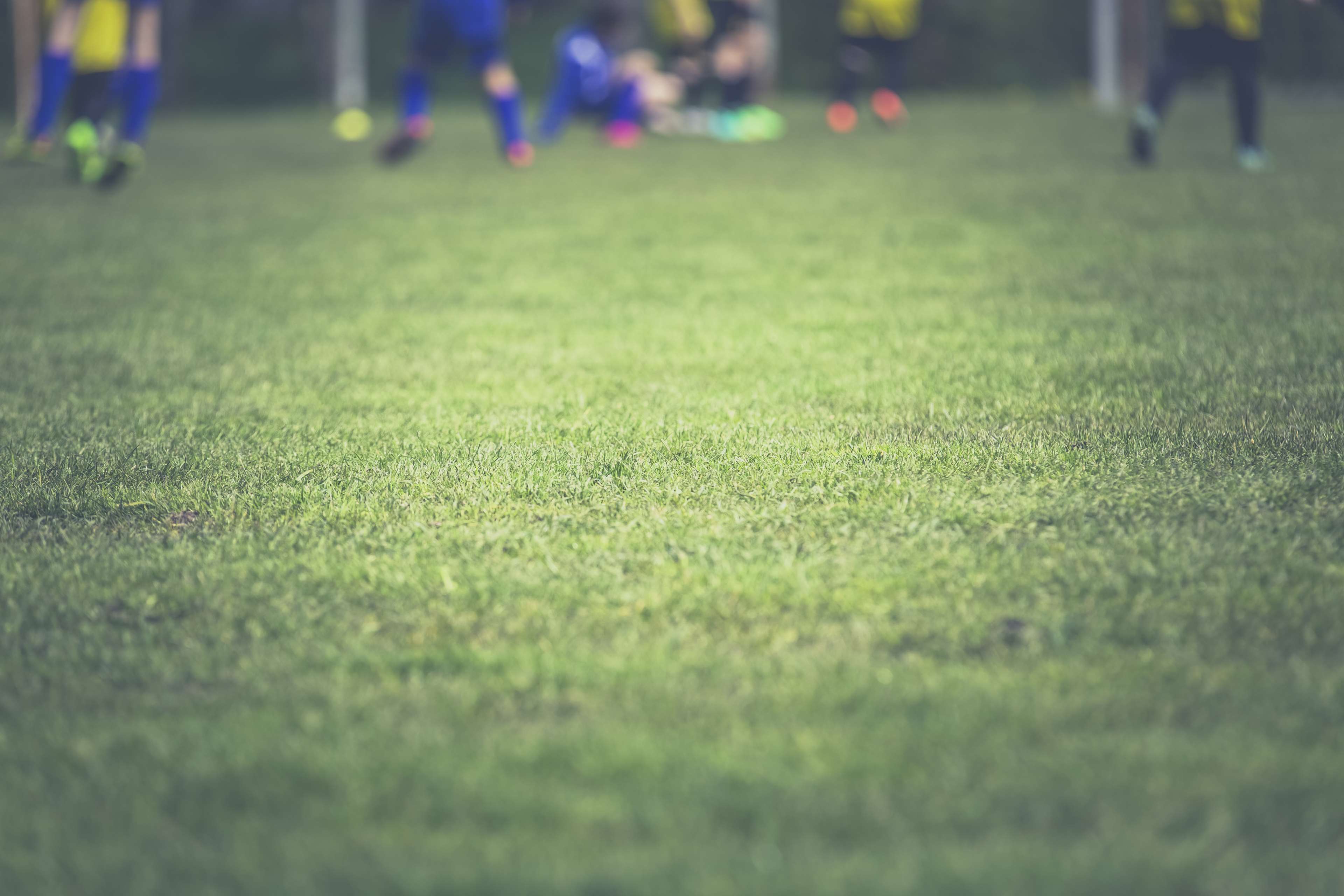 Soccer game on grass field 4K HD Wallpaper