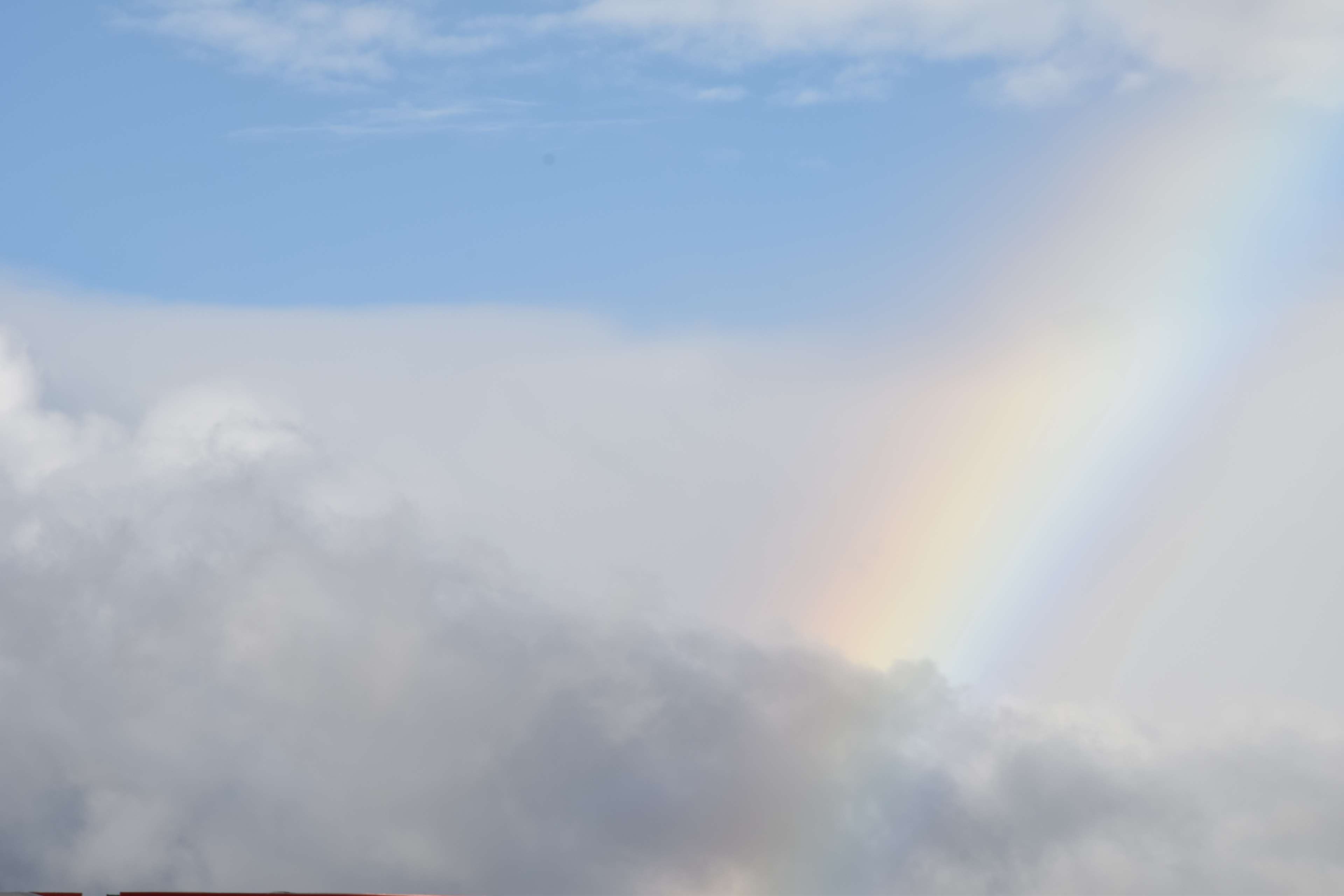 Rainbow in the sky with clouds HD Wallpaper