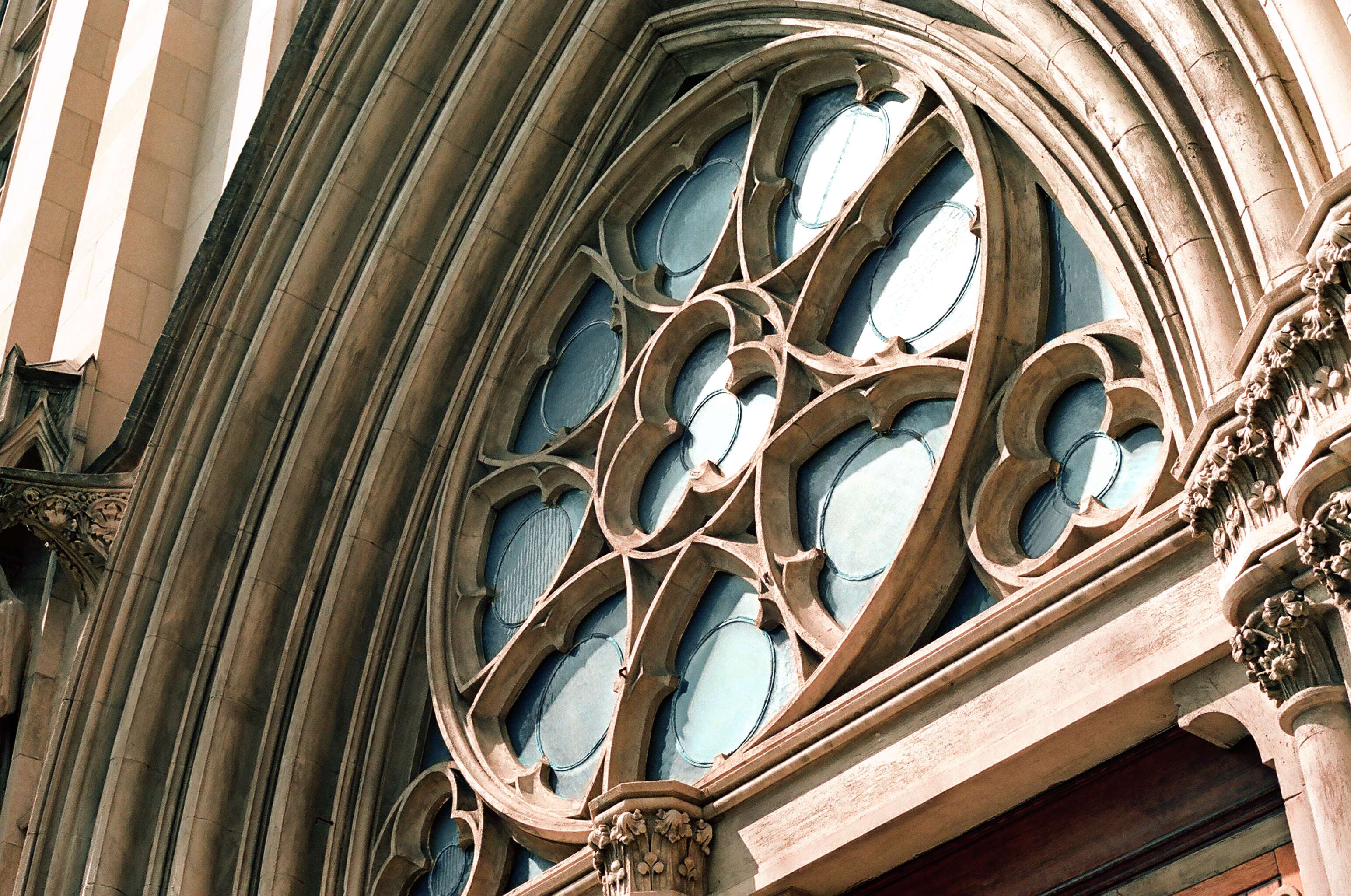 Gothic Rose Window of a Church HD Wallpaper