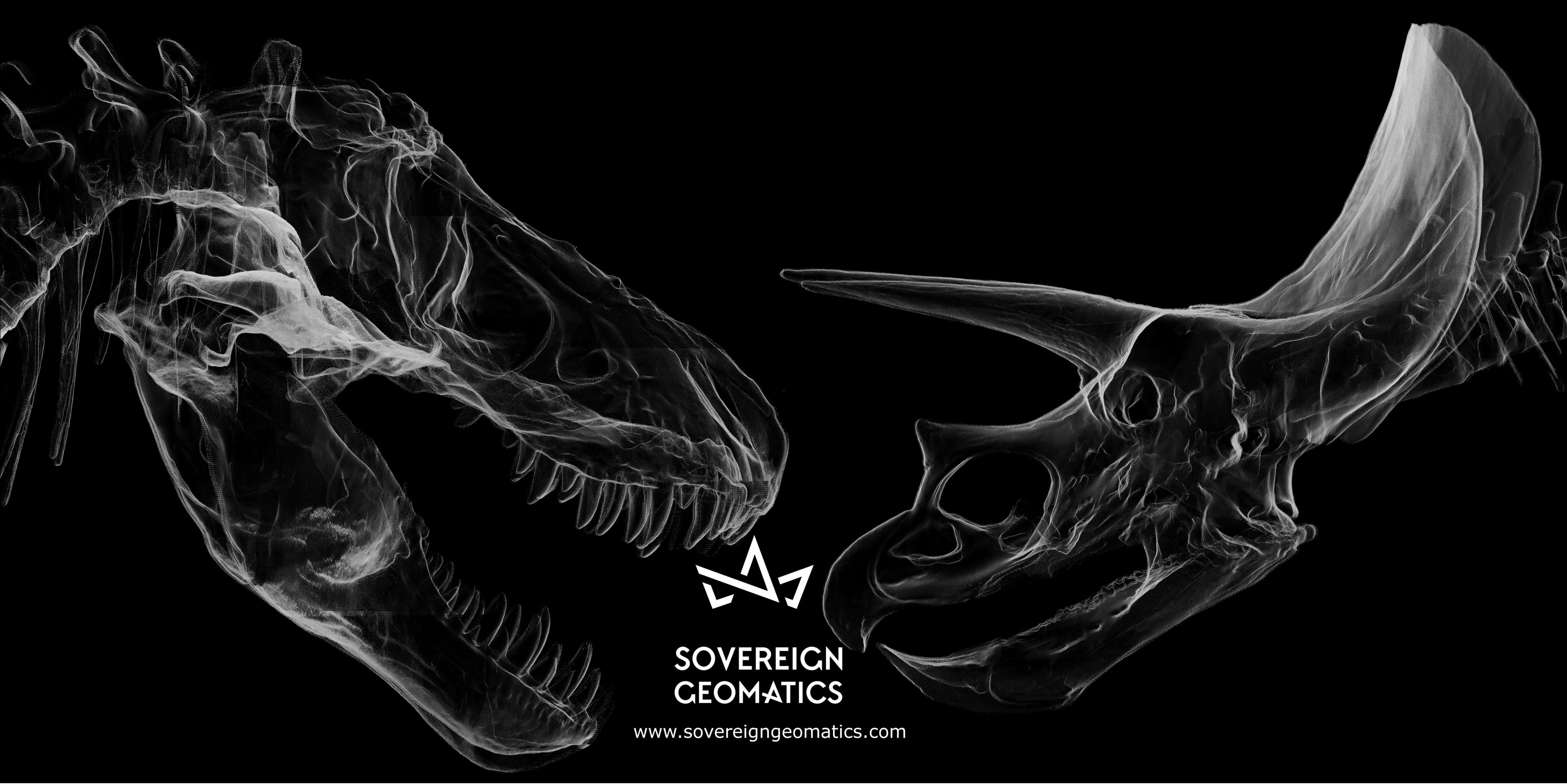 Dinosaur laser scan point cloud 4K HD Wallpaper